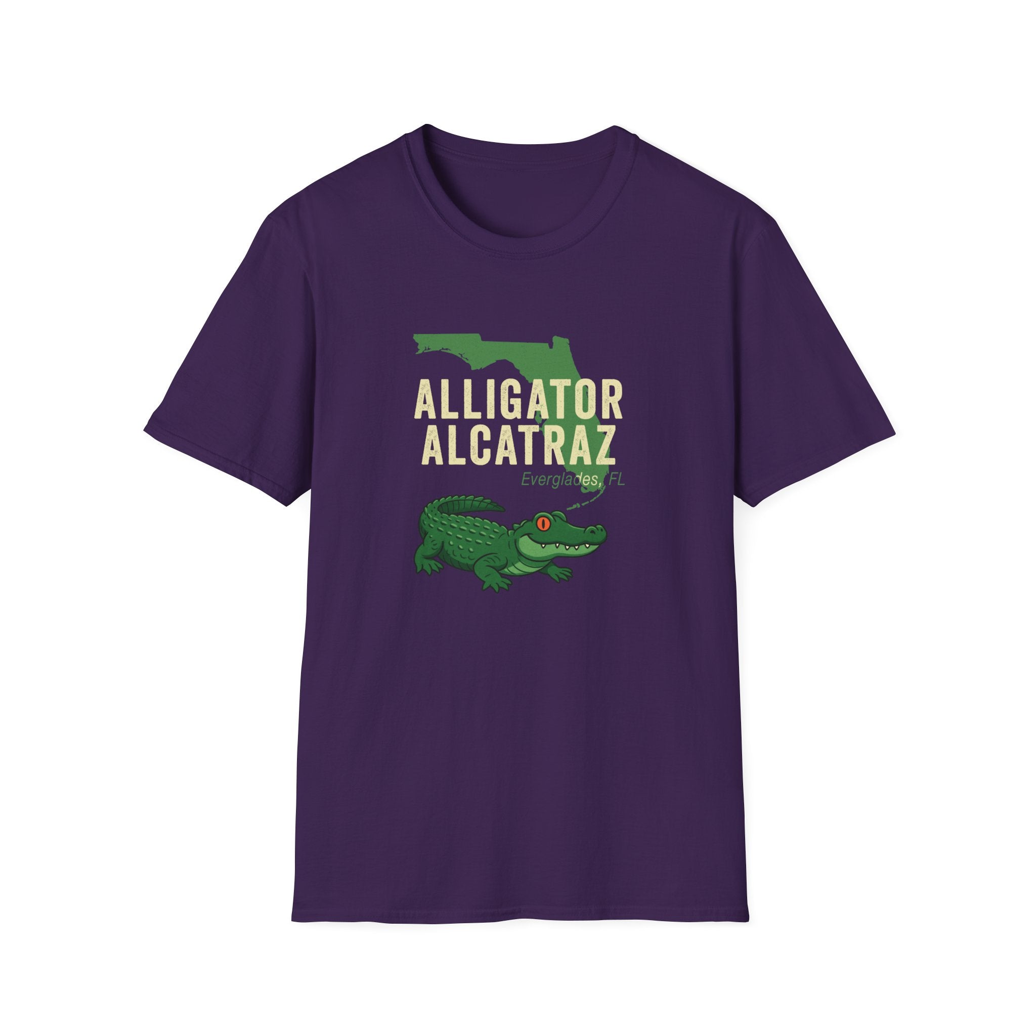 Florida Alligator Alcatraz Softstyle T-Shirt - PatriotDepot.com