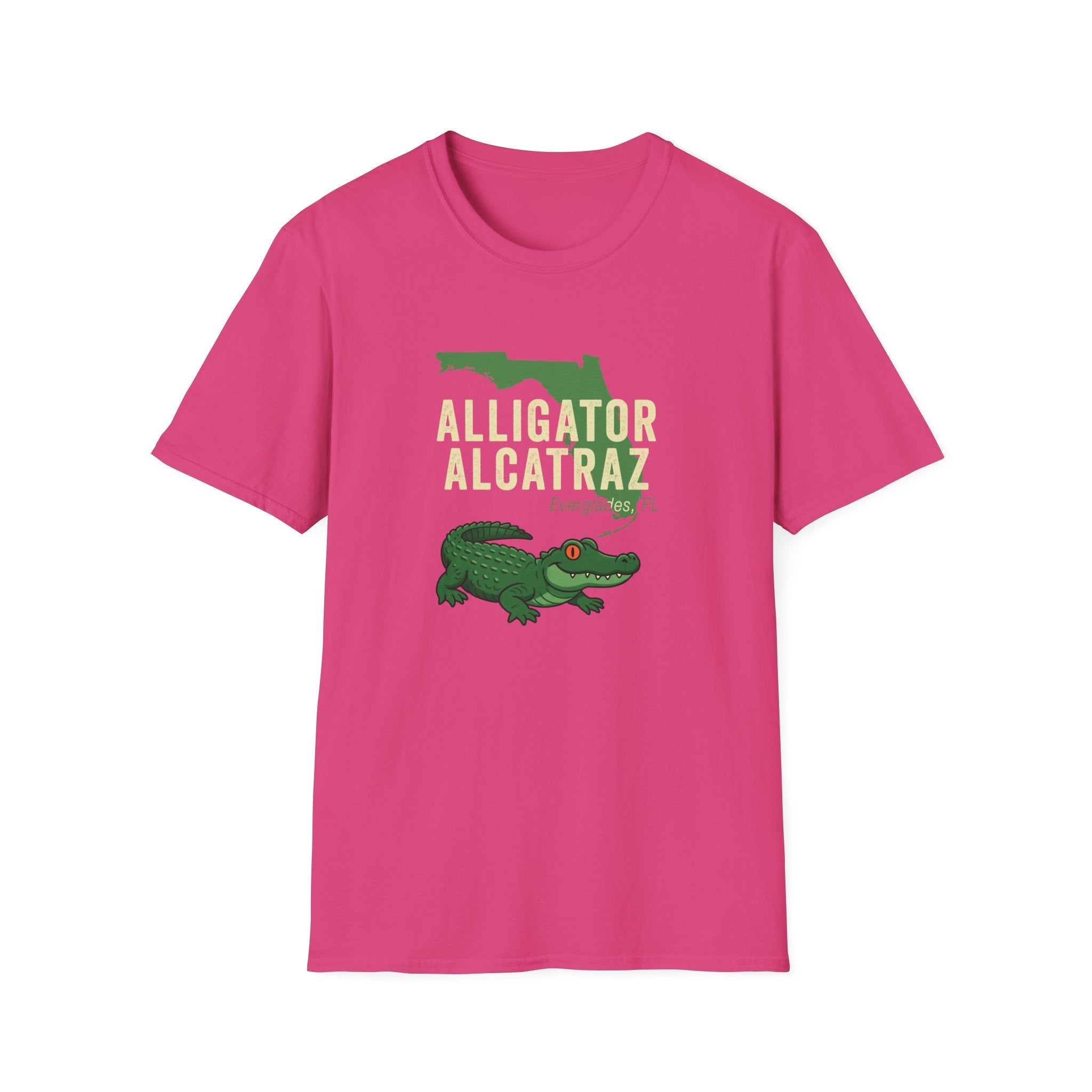 Florida Alligator Alcatraz Softstyle T-Shirt - PatriotDepot.com