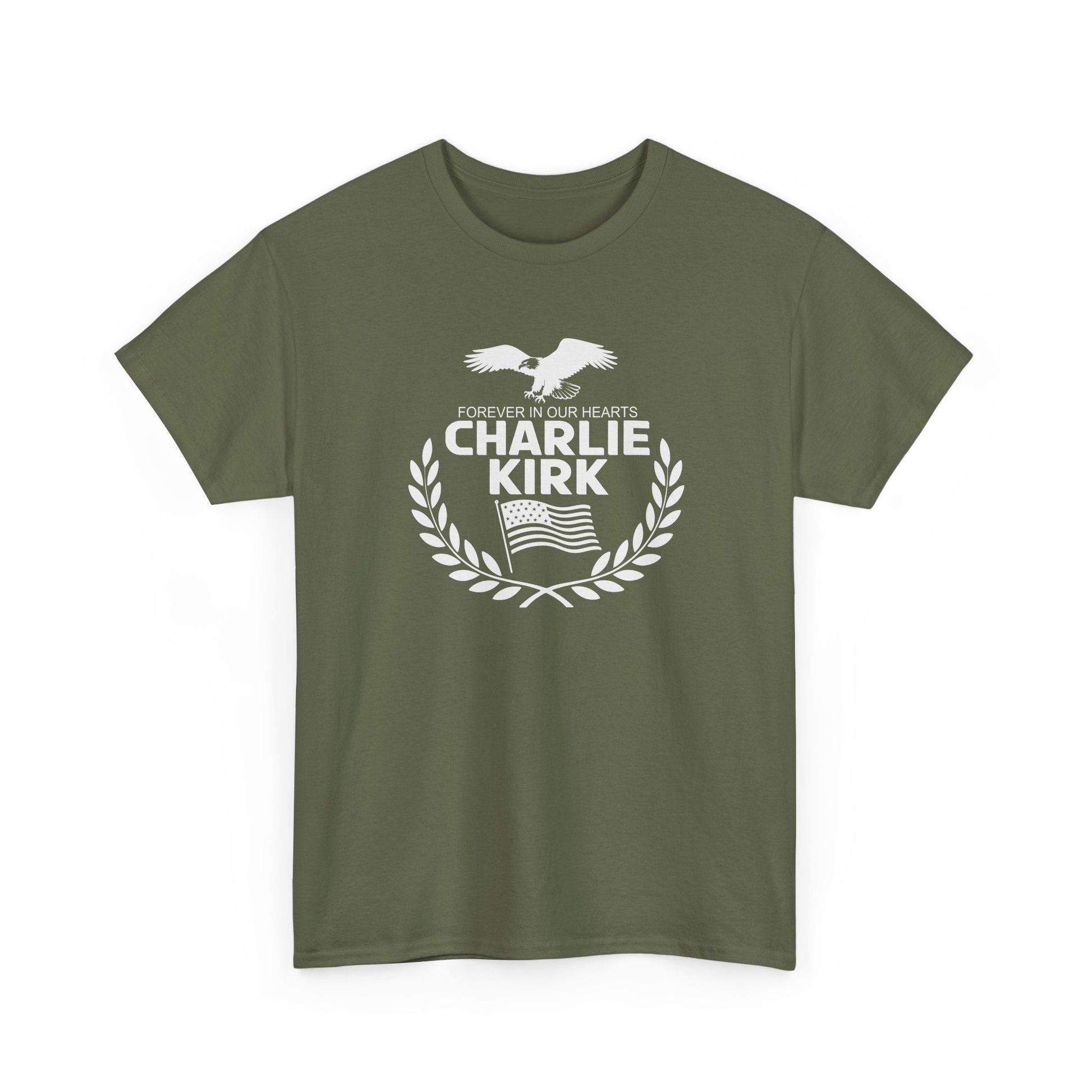 Forever in Our Hearts Charlie Kirk T-Shirt - PatriotDepot.com