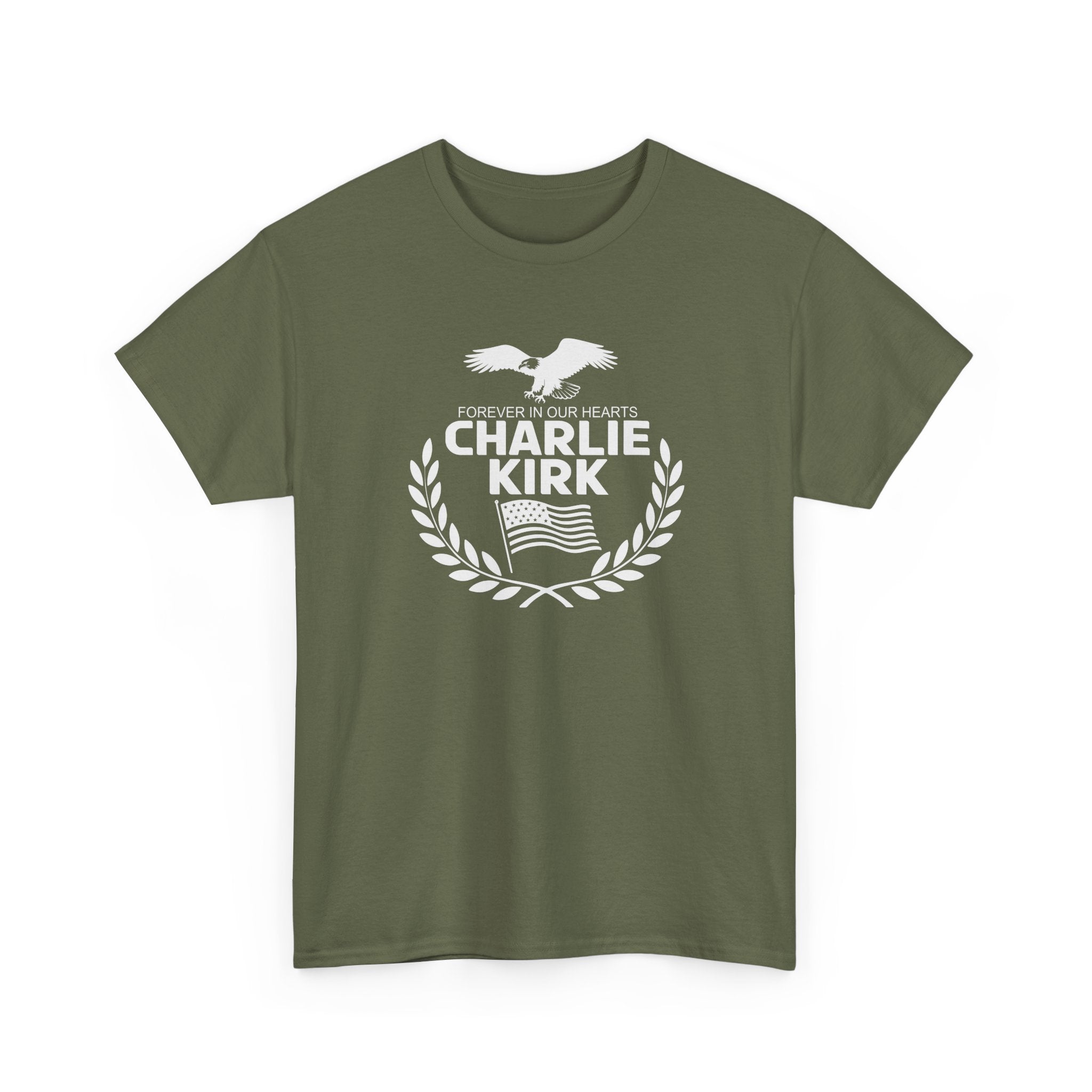 Forever in Our Hearts Charlie Kirk T-Shirt - PatriotDepot.com