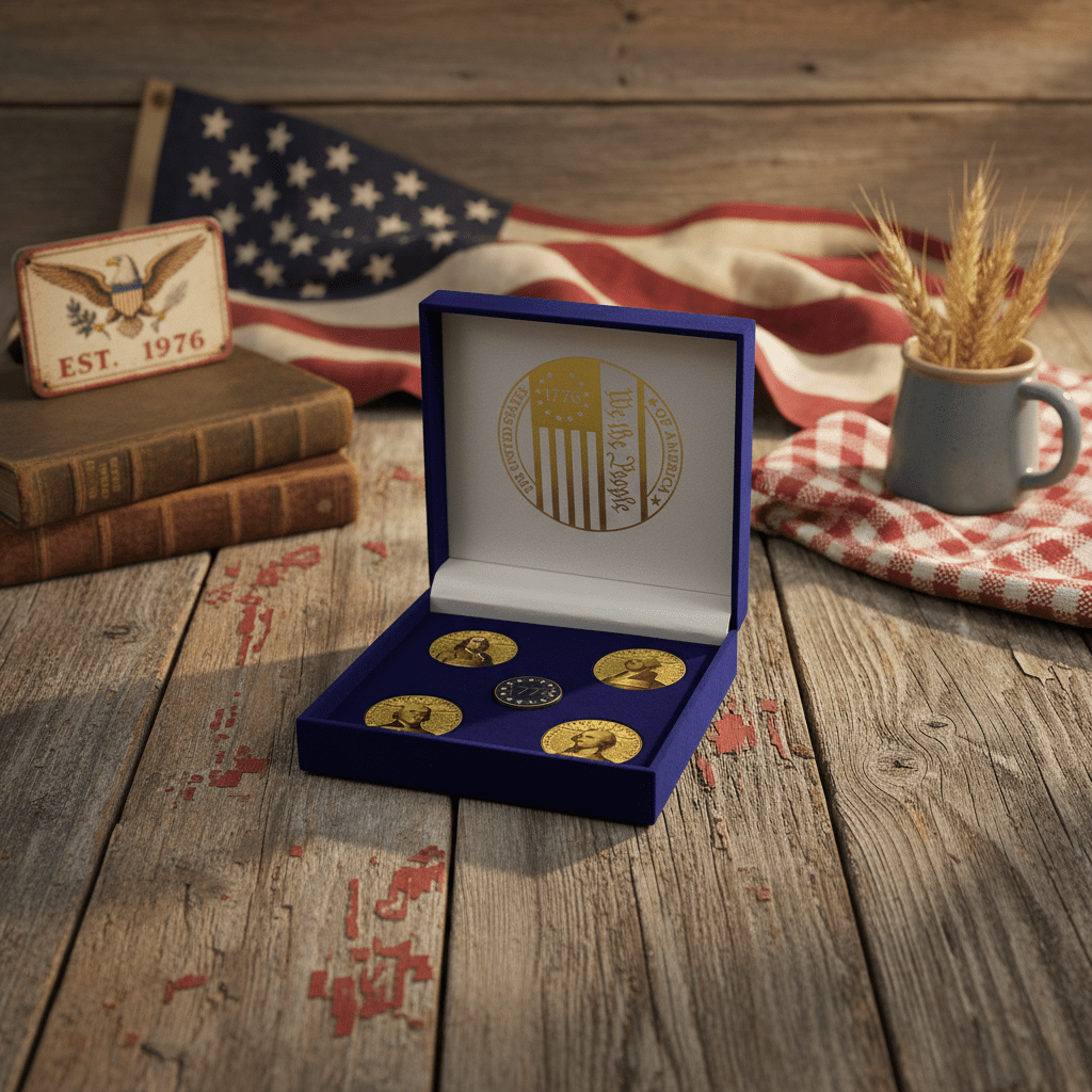 Founding Fathers: America’s 250th Anniversary Commemorative Coin & Pin Set - PatriotDepot.com