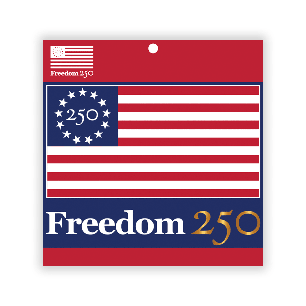 Freedom 250 America's 250th Anniversary Auto Decal | Navy | 4" x 3" - PatriotDepot.com
