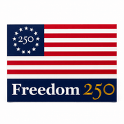 Freedom 250 America's 250th Anniversary Auto Decal | Navy | 4" x 3" - PatriotDepot.com