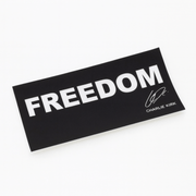 Freedom Charlie Kirk Bumper Sticker (Black) - PatriotDepot.com