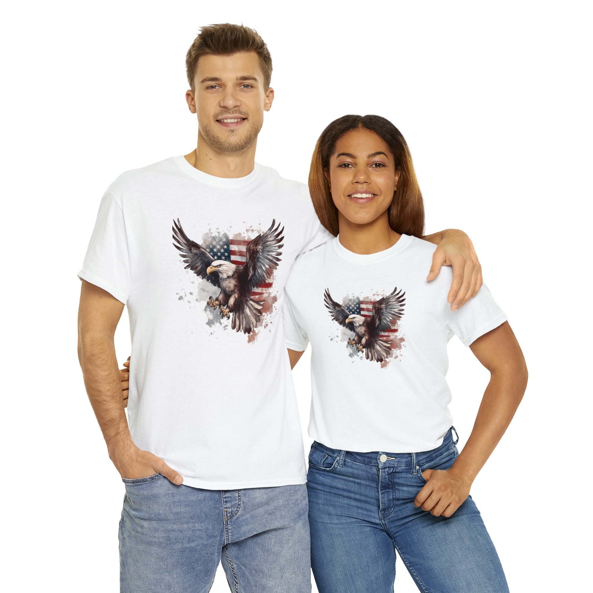 Freedom Eagle in Flight Unisex T-Shirt - PatriotDepot.com