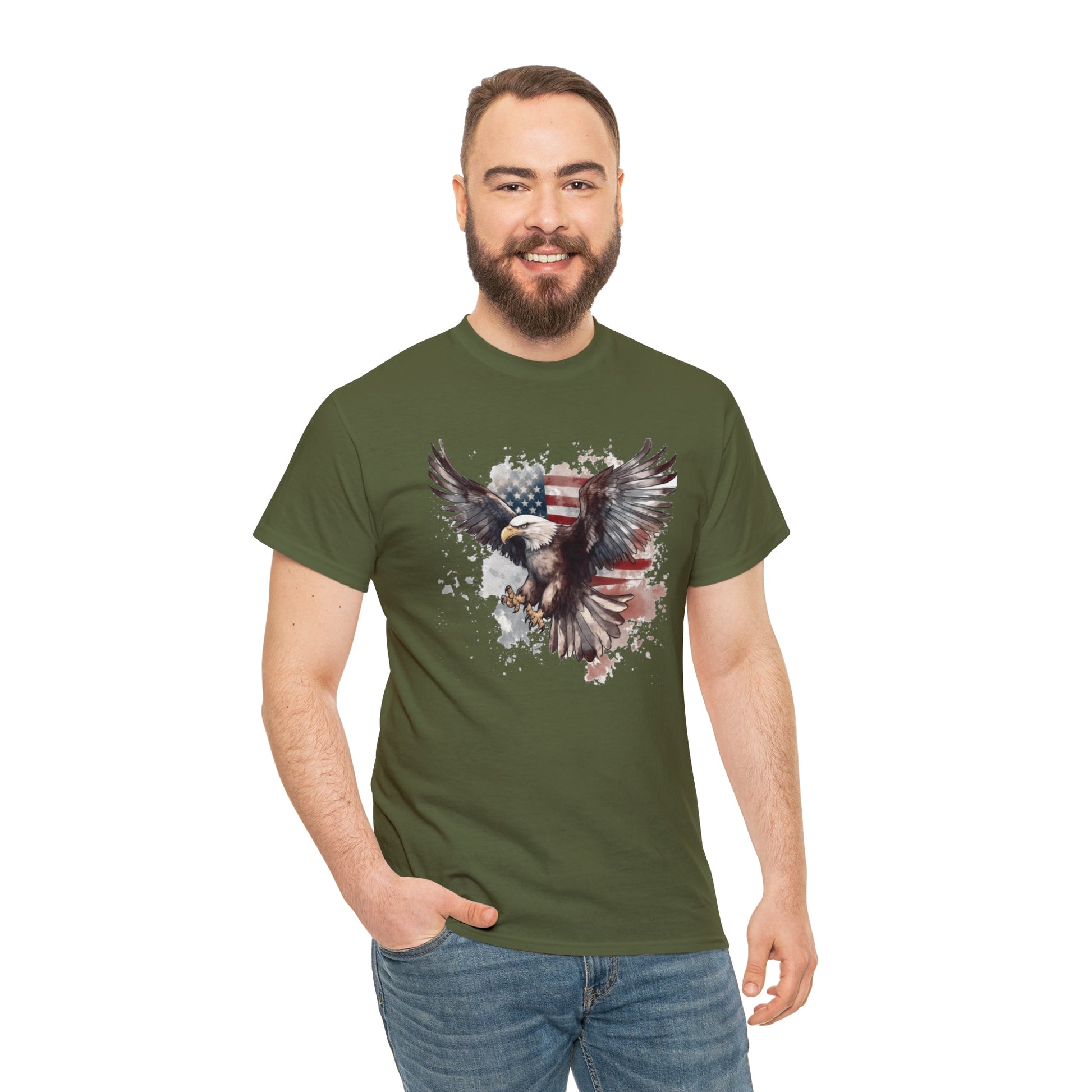 Freedom Eagle in Flight Unisex T-Shirt - PatriotDepot.com