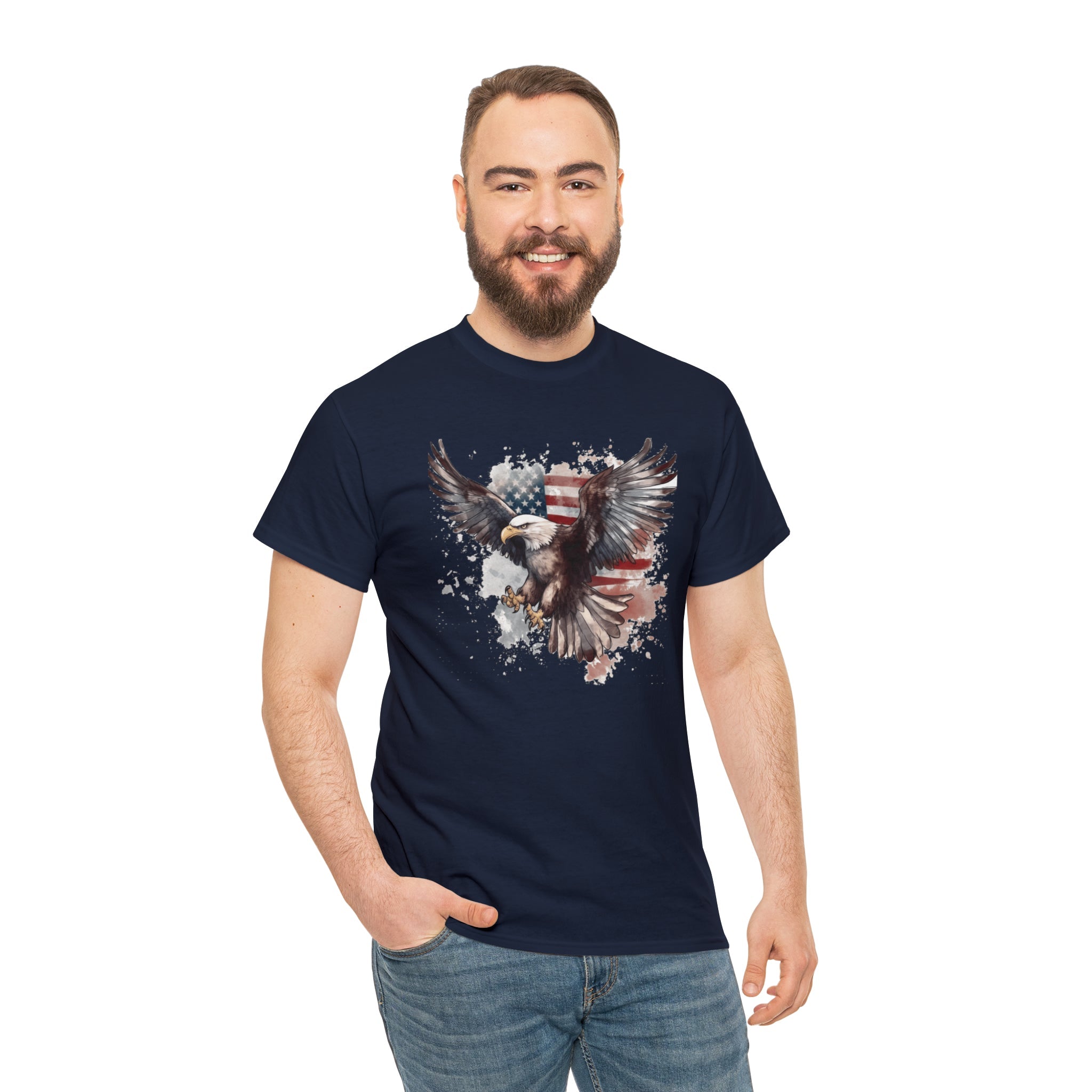 Freedom Eagle in Flight Unisex T-Shirt - PatriotDepot.com