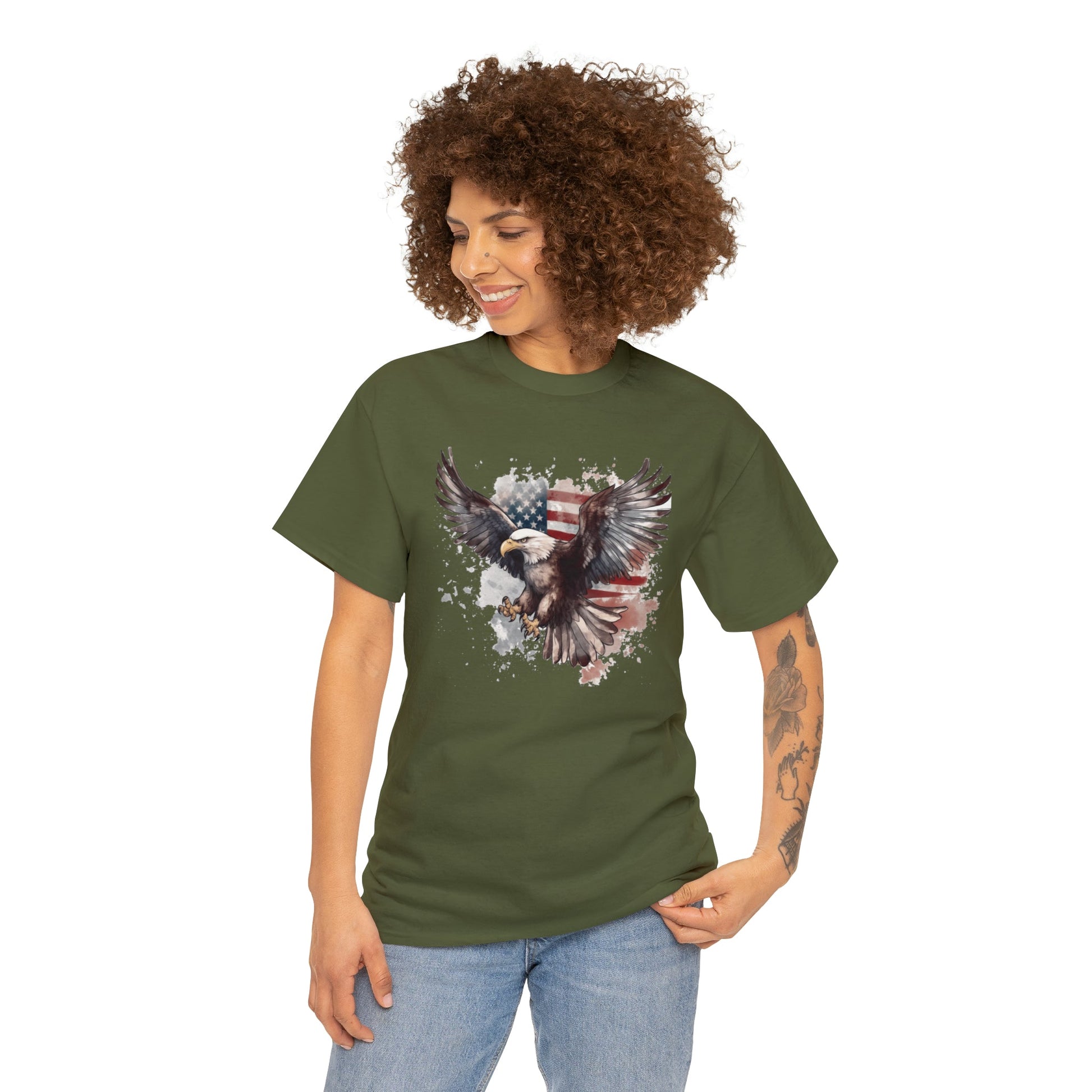 Freedom Eagle in Flight Unisex T-Shirt - PatriotDepot.com