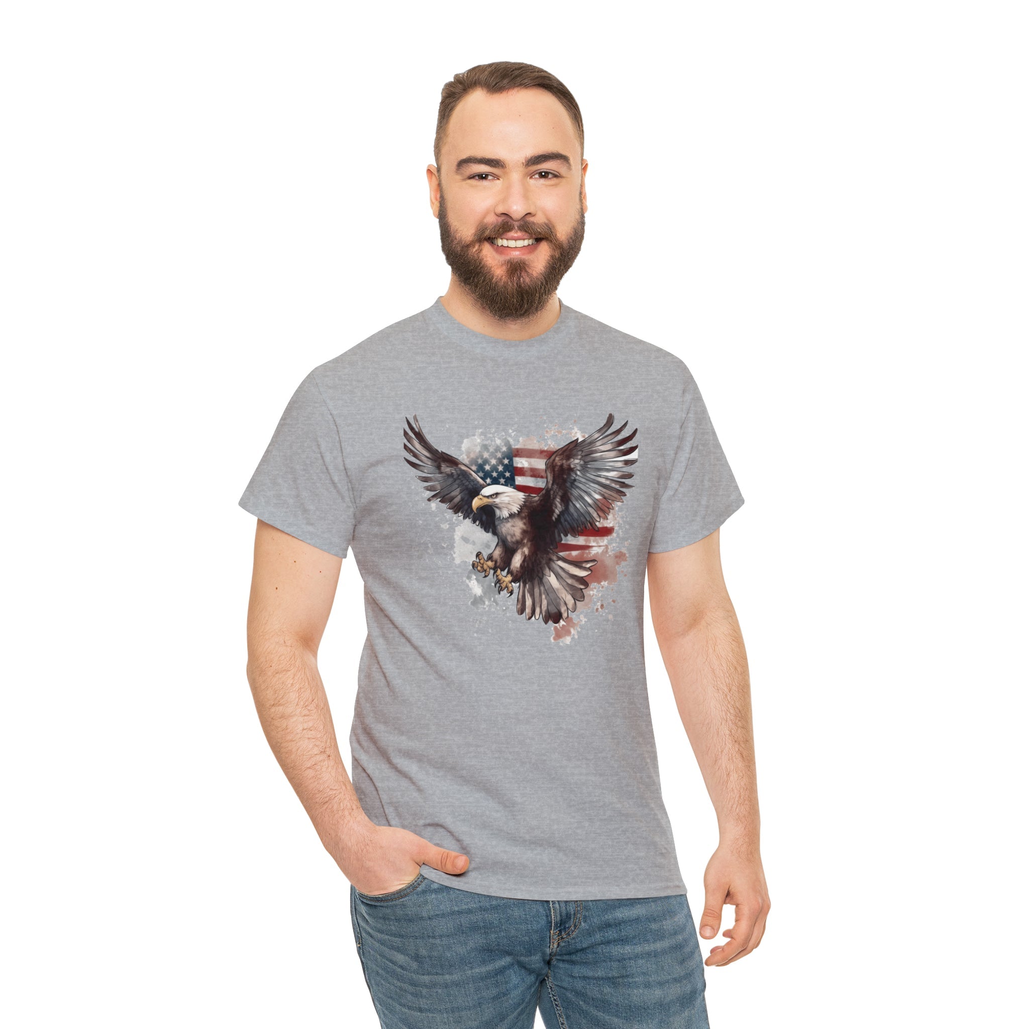 Freedom Eagle in Flight Unisex T-Shirt - PatriotDepot.com