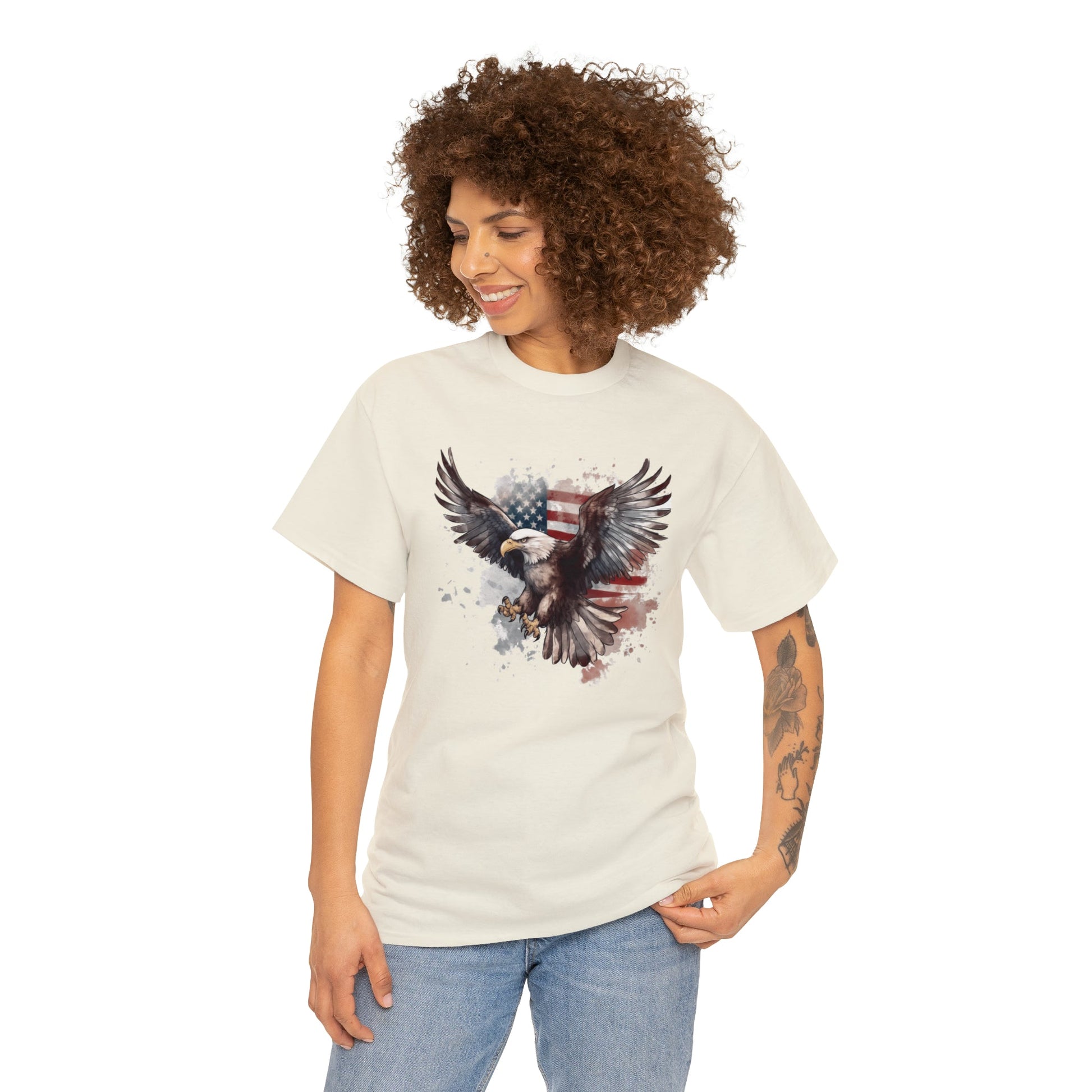 Freedom Eagle in Flight Unisex T-Shirt - PatriotDepot.com