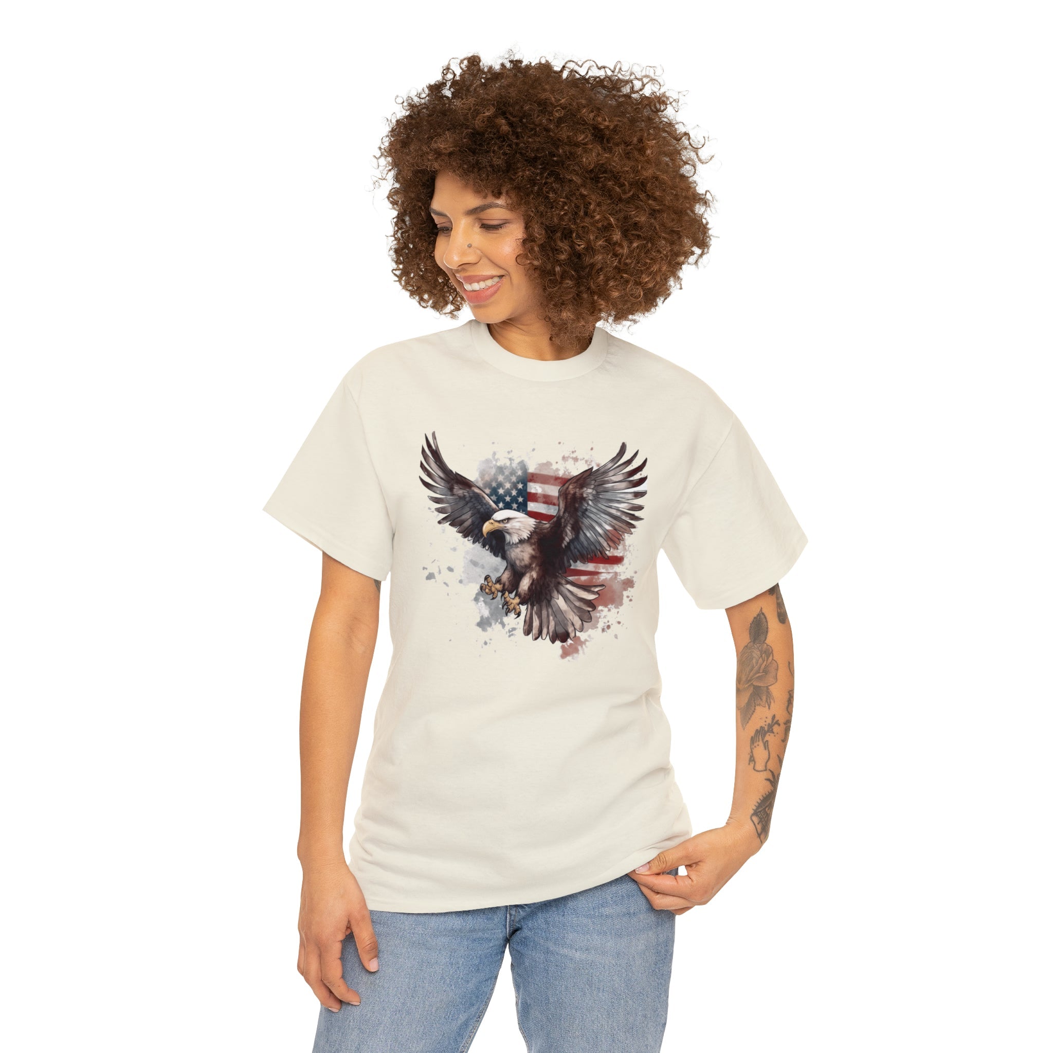 Freedom Eagle in Flight Unisex T-Shirt - PatriotDepot.com