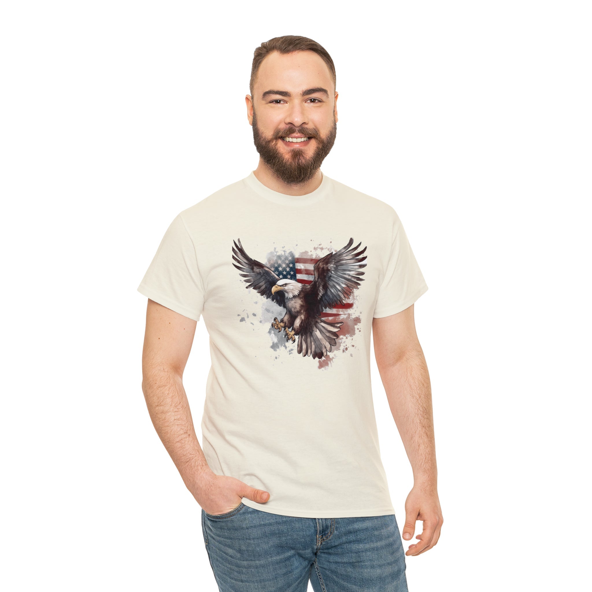 Freedom Eagle in Flight Unisex T-Shirt - PatriotDepot.com