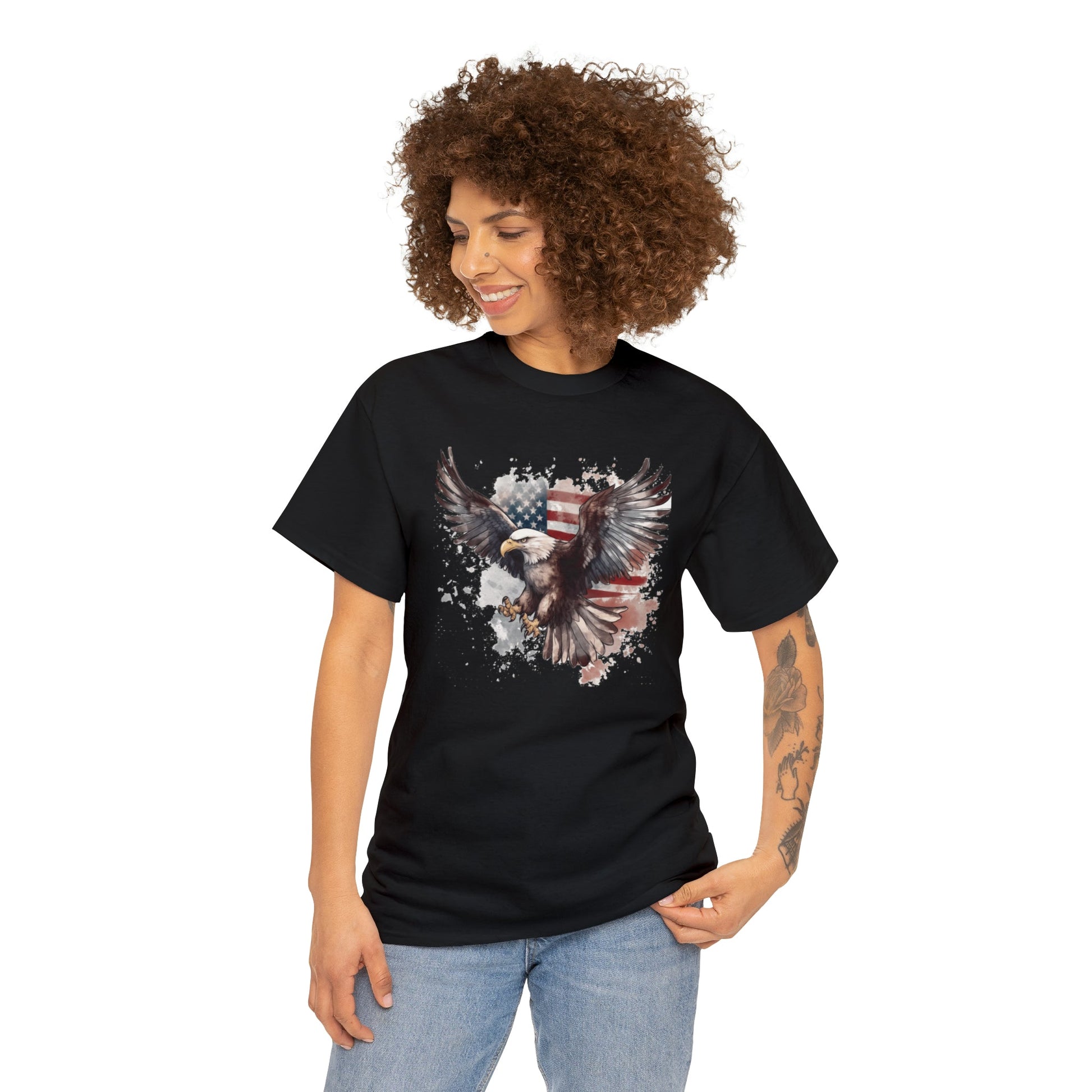 Freedom Eagle in Flight Unisex T-Shirt - PatriotDepot.com