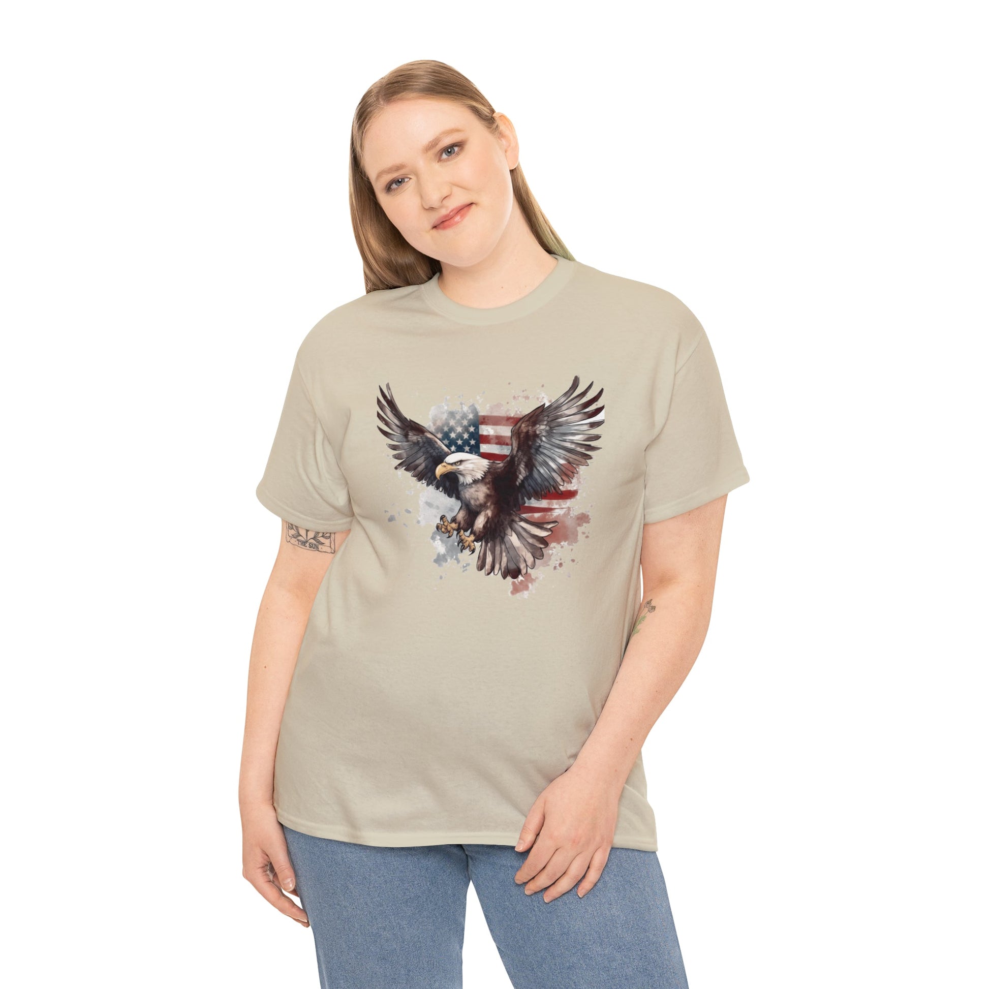 Freedom Eagle in Flight Unisex T-Shirt - PatriotDepot.com