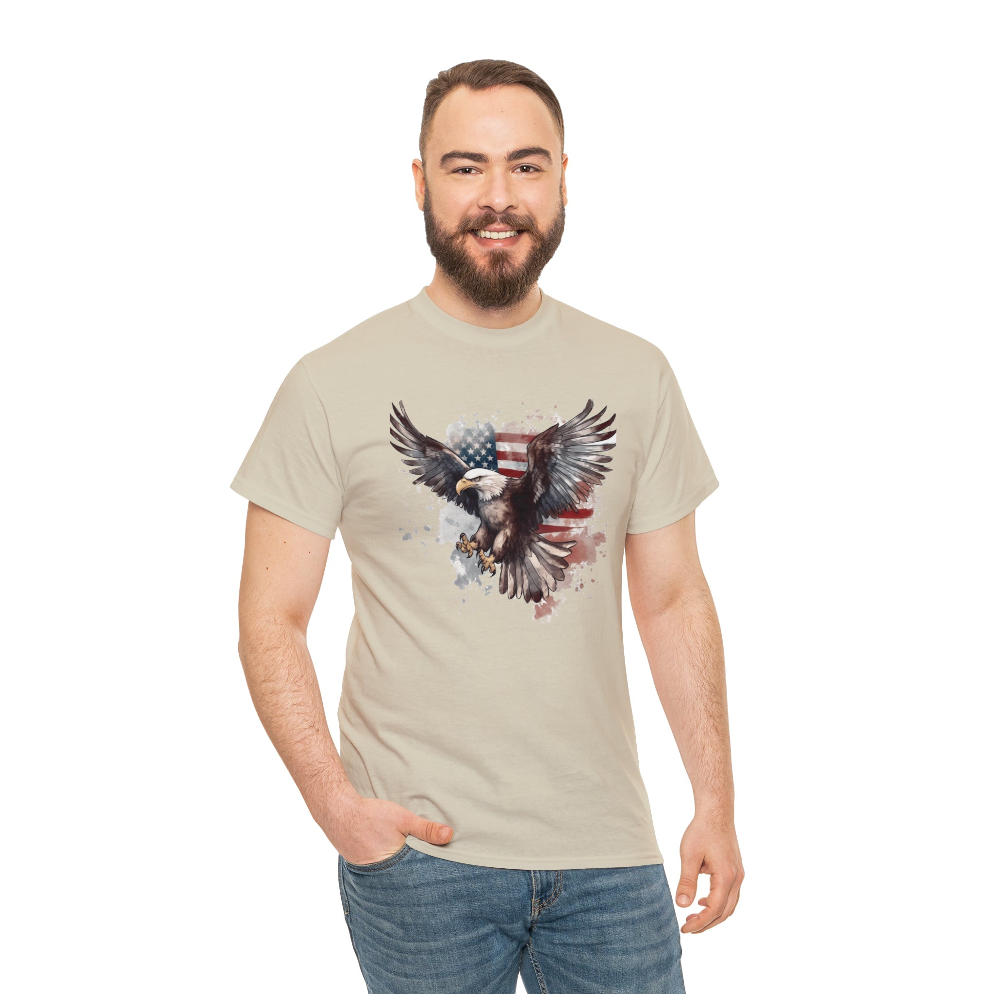 Freedom Eagle in Flight Unisex T-Shirt - PatriotDepot.com