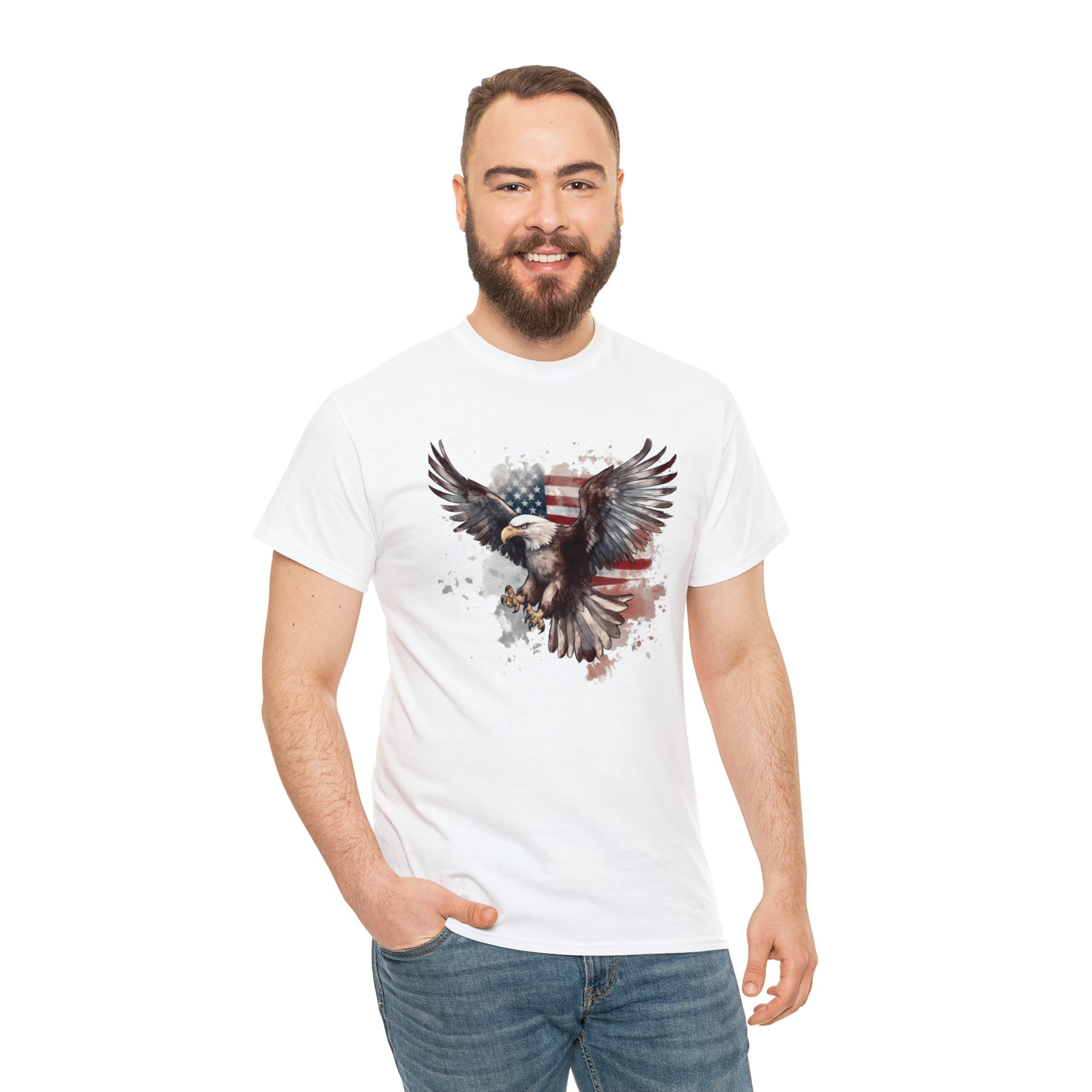 Freedom Eagle in Flight Unisex T-Shirt - PatriotDepot.com
