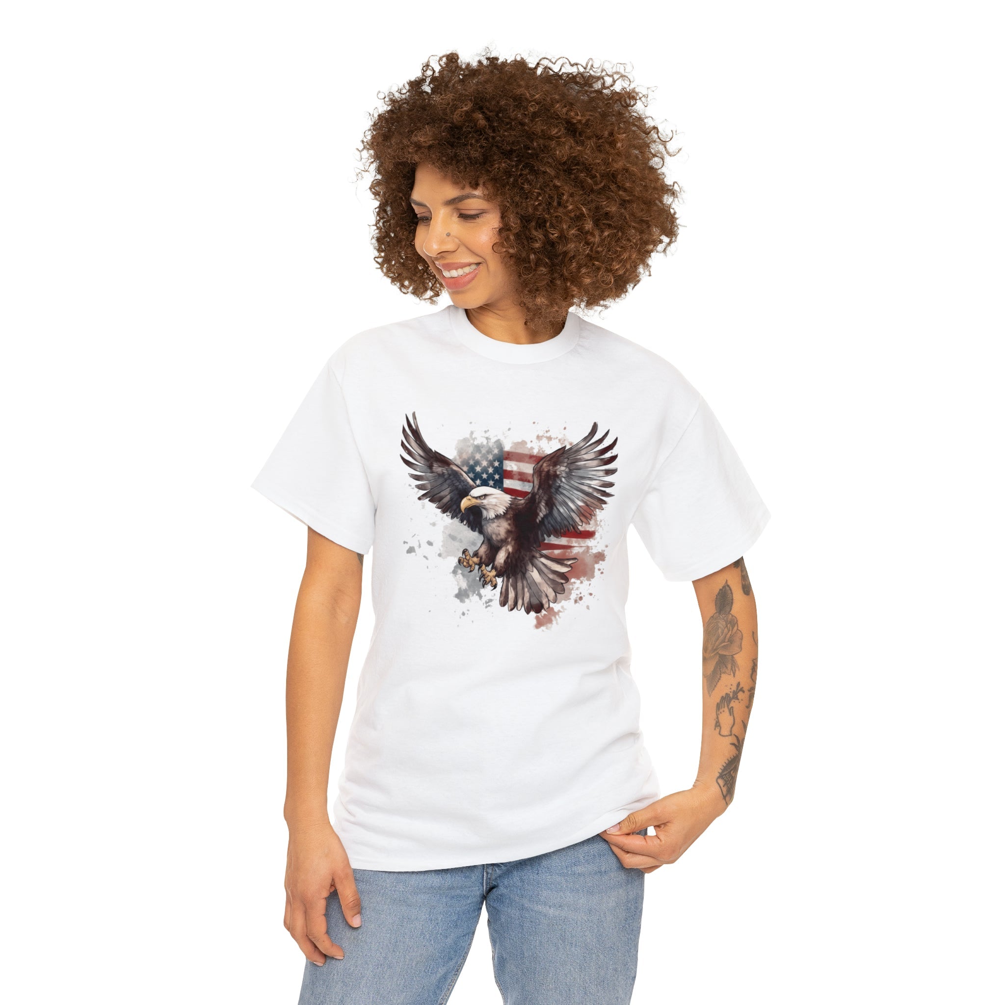 Freedom Eagle in Flight Unisex T-Shirt - PatriotDepot.com