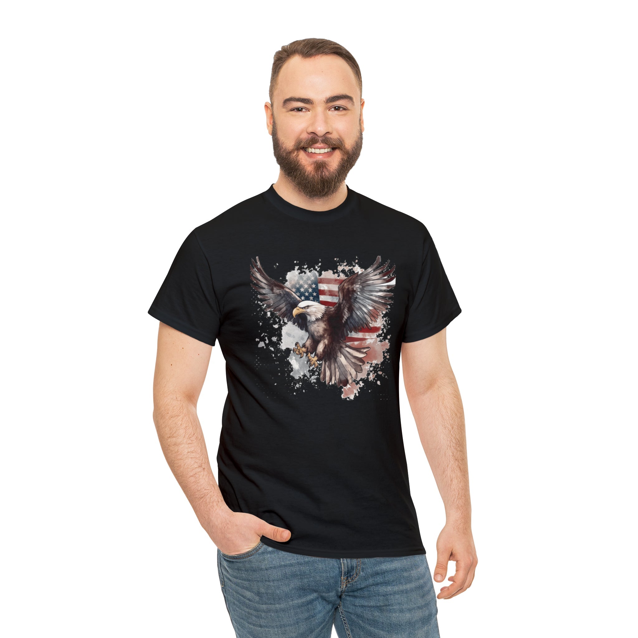 Freedom Eagle in Flight Unisex T-Shirt - PatriotDepot.com