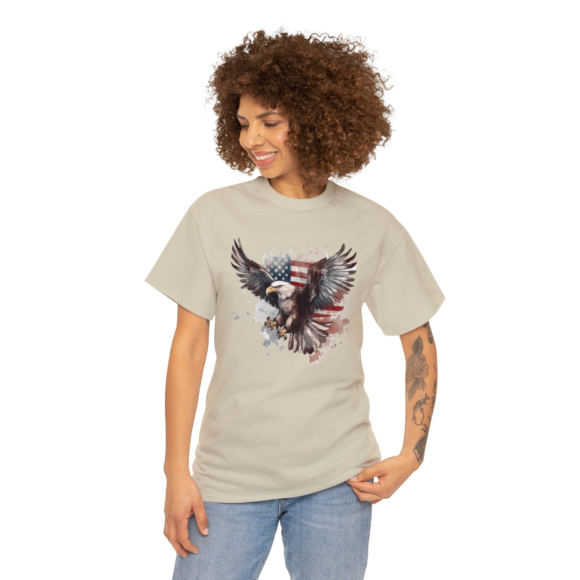 Freedom Eagle in Flight Unisex T-Shirt - PatriotDepot.com