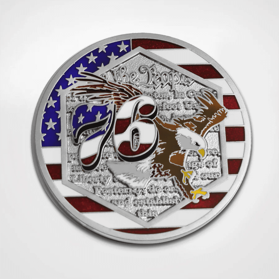 Freedom Forged: 1776 American Eagle Legacy Challenge Coin - PatriotDepot.com