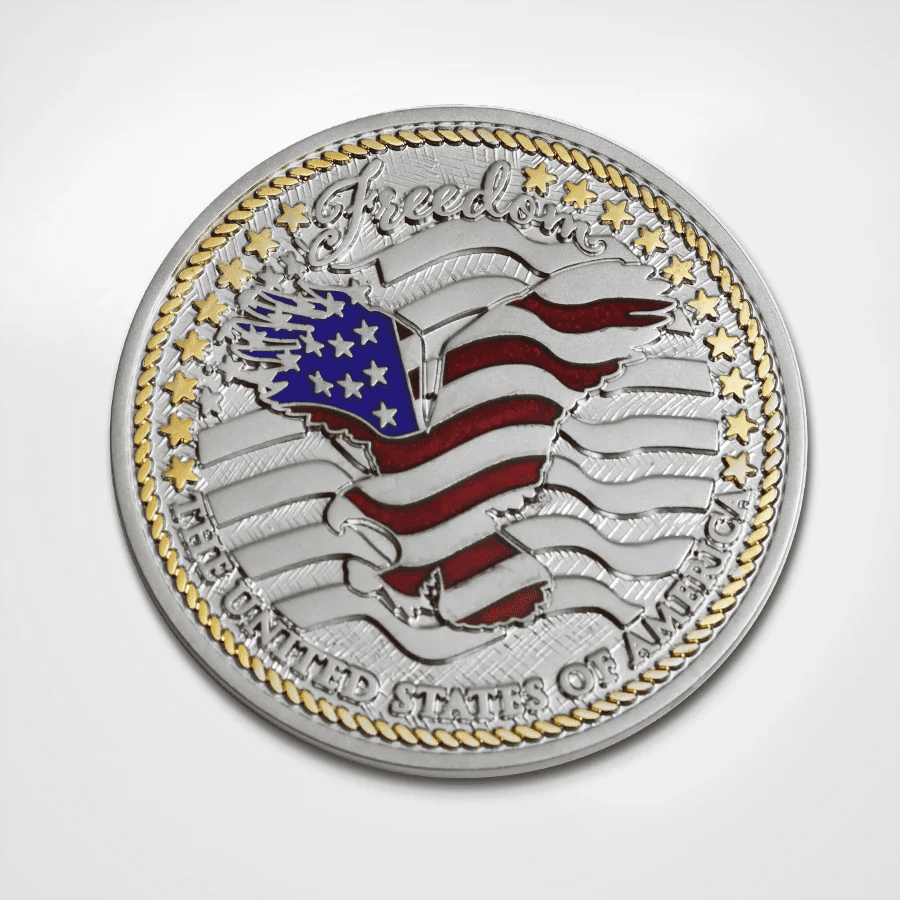 Freedom Forged: 1776 American Eagle Legacy Challenge Coin - PatriotDepot.com