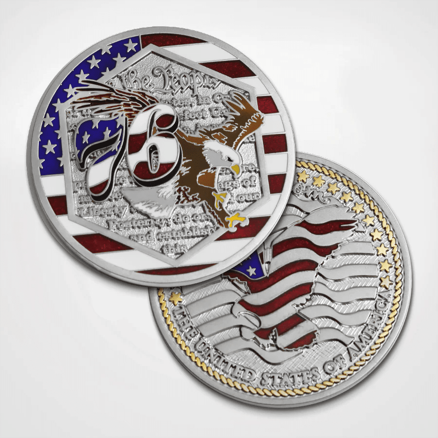 Freedom Forged: 1776 American Eagle Legacy Challenge Coin - PatriotDepot.com