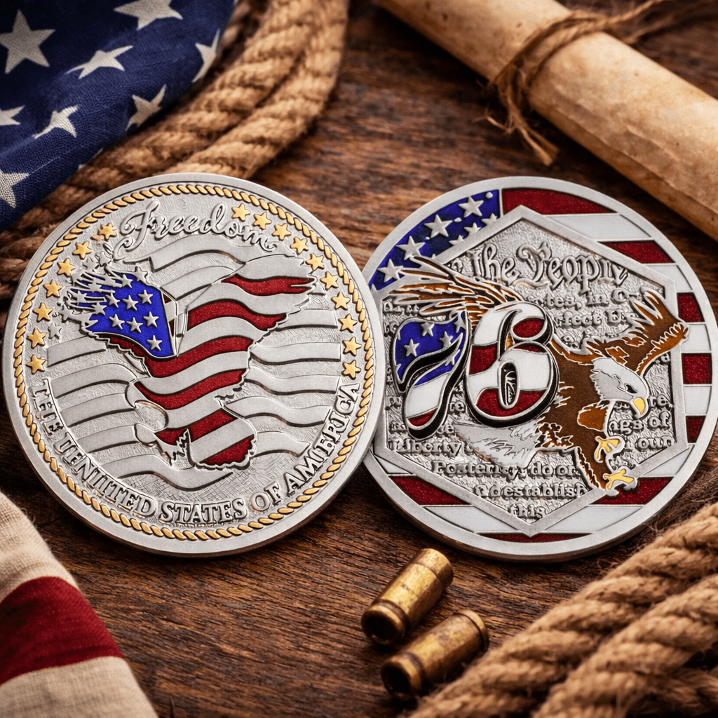 Freedom Forged: 1776 American Eagle Legacy Challenge Coin - PatriotDepot.com