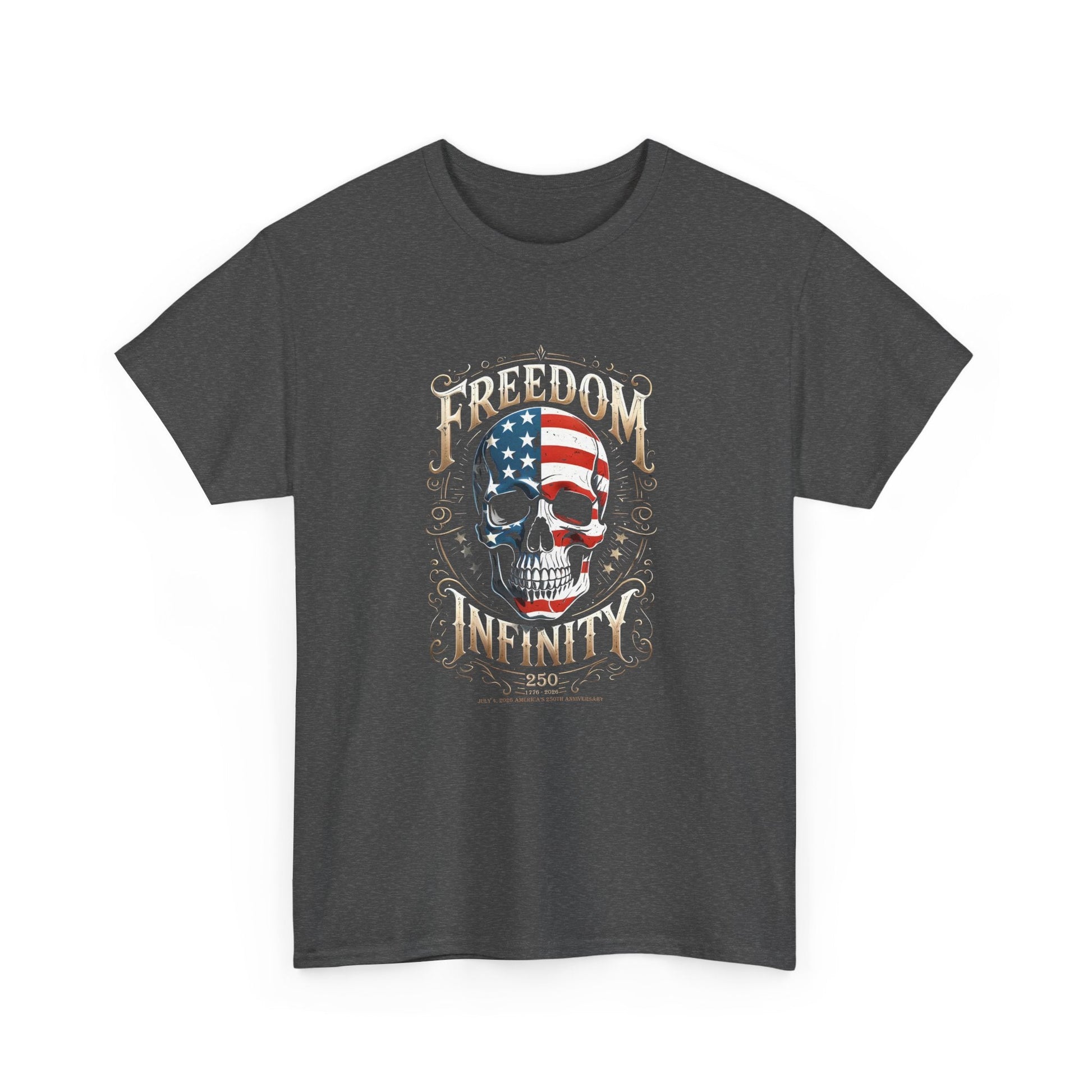 Freedom Infinity America 250 Years Skull T-Shirt - PatriotDepot.com