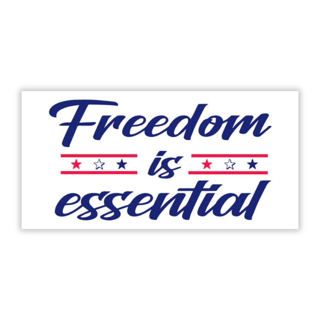 Freedom is Essential Bumper Sticker - PatriotDepot.com