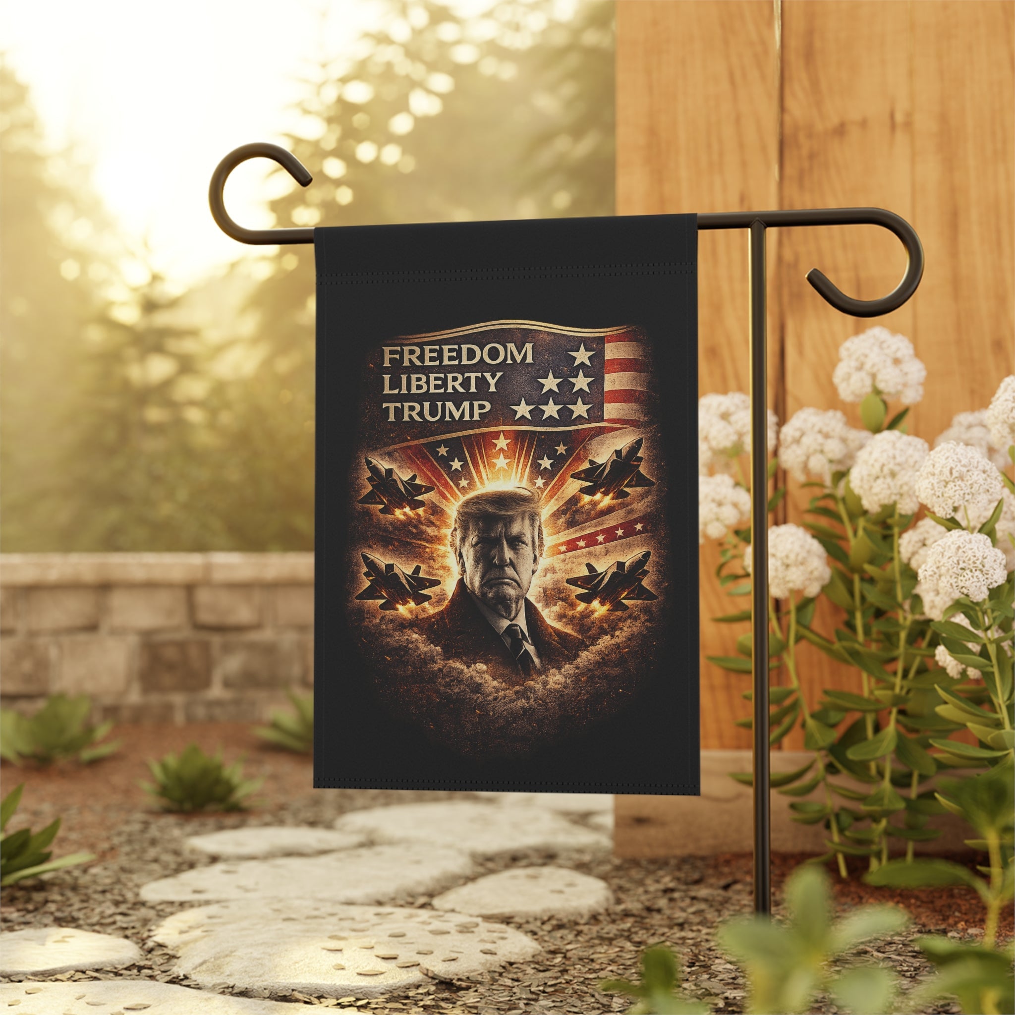 Freedom Liberty Trump Patriotic Garden Flag - PatriotDepot.com