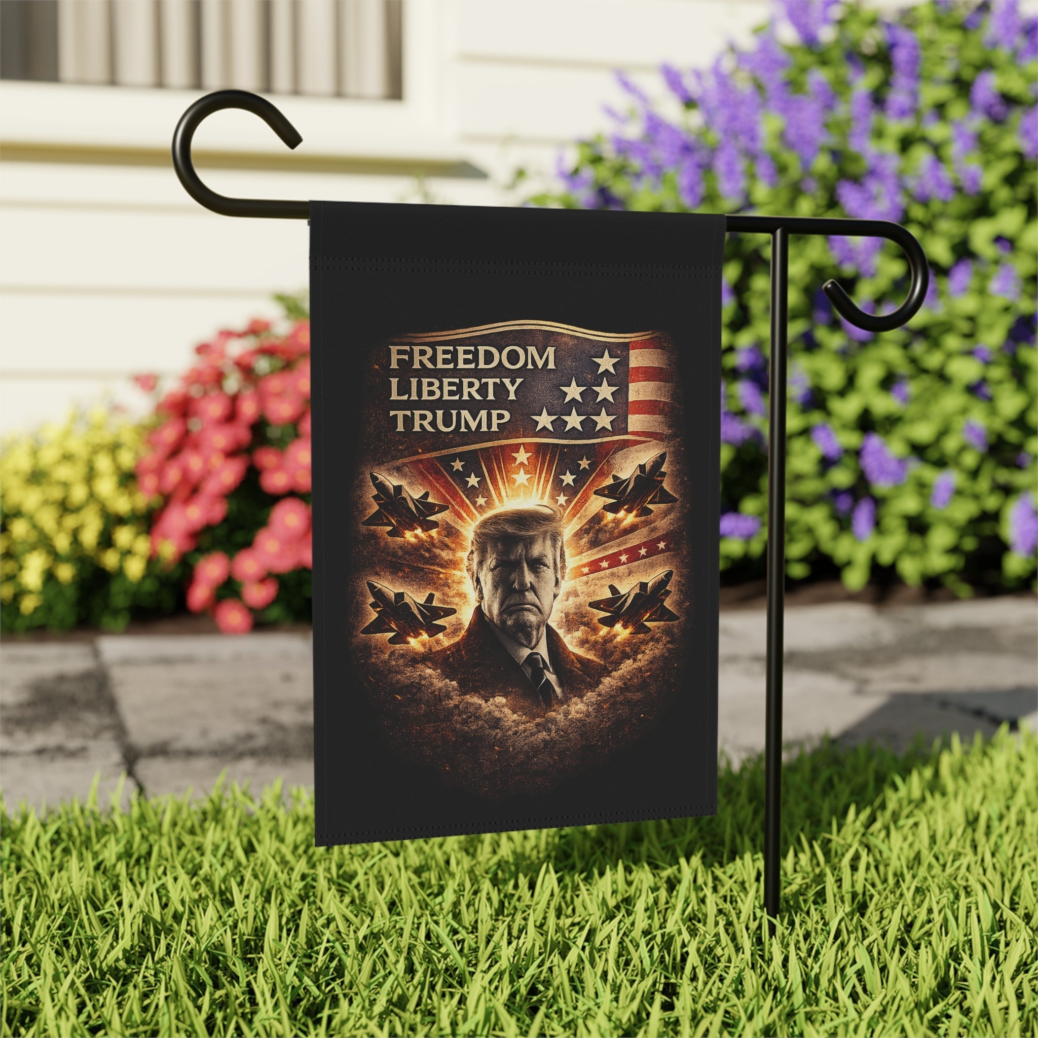 Freedom Liberty Trump Patriotic Garden Flag - PatriotDepot.com