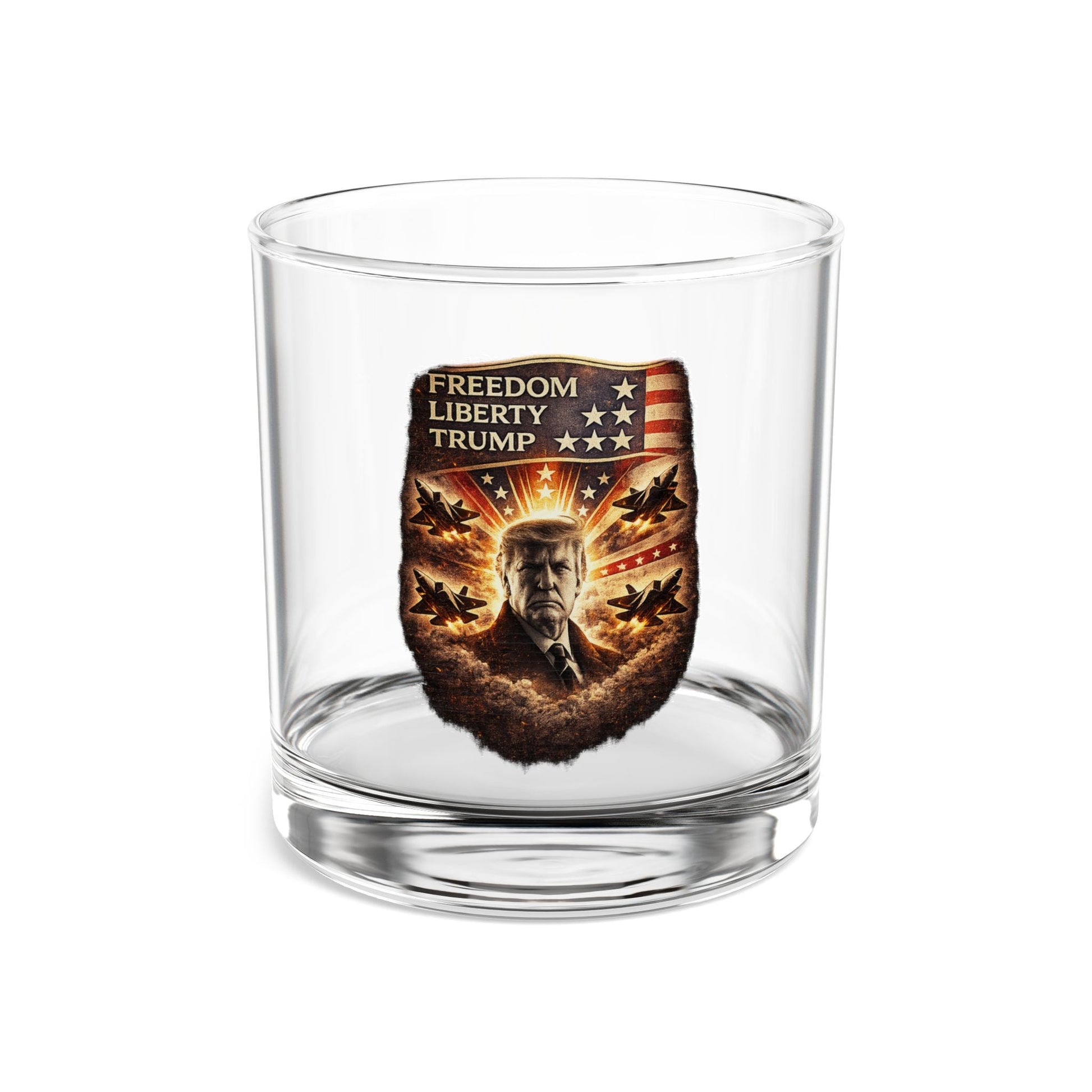 Freedom Liberty Trump Patriotic Glass - PatriotDepot.com