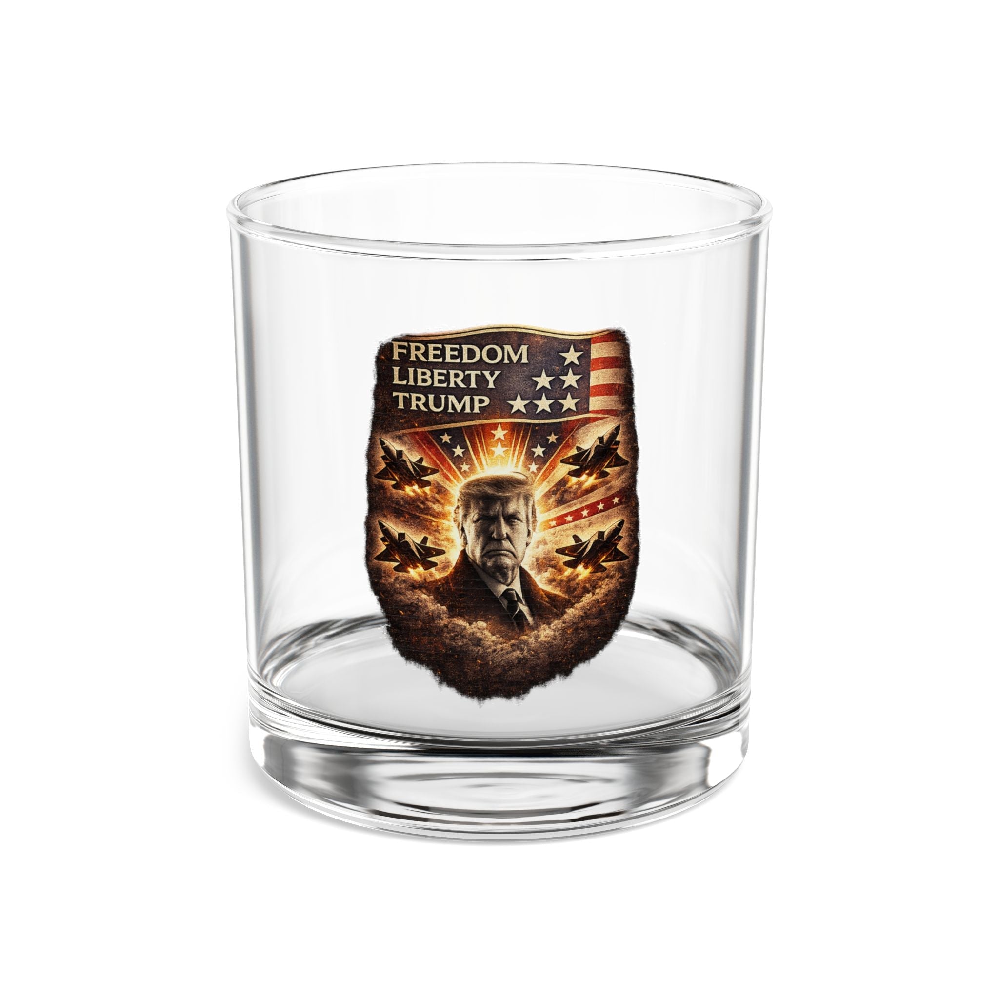 Freedom Liberty Trump Patriotic Glass - PatriotDepot.com