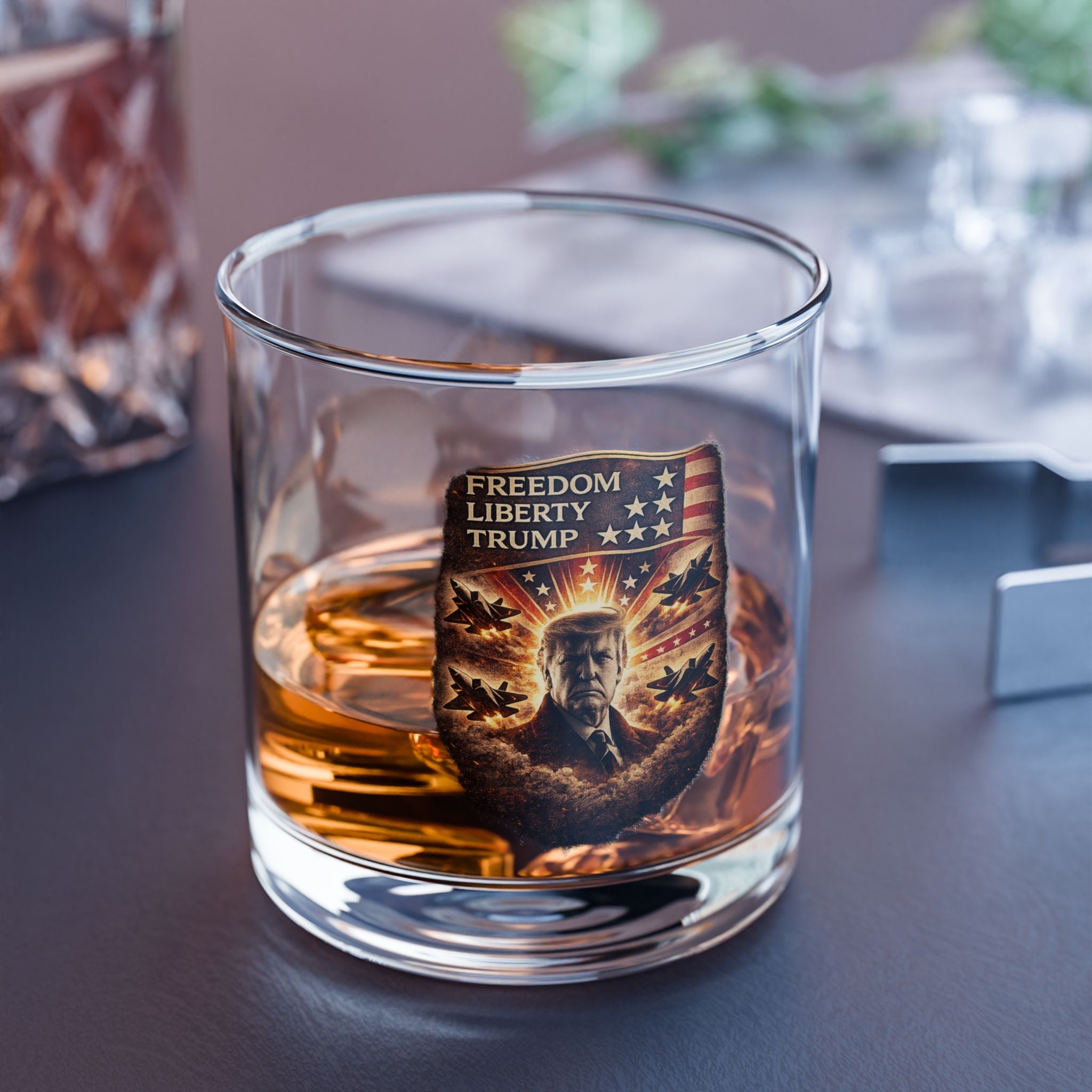 Freedom Liberty Trump Patriotic Glass - PatriotDepot.com