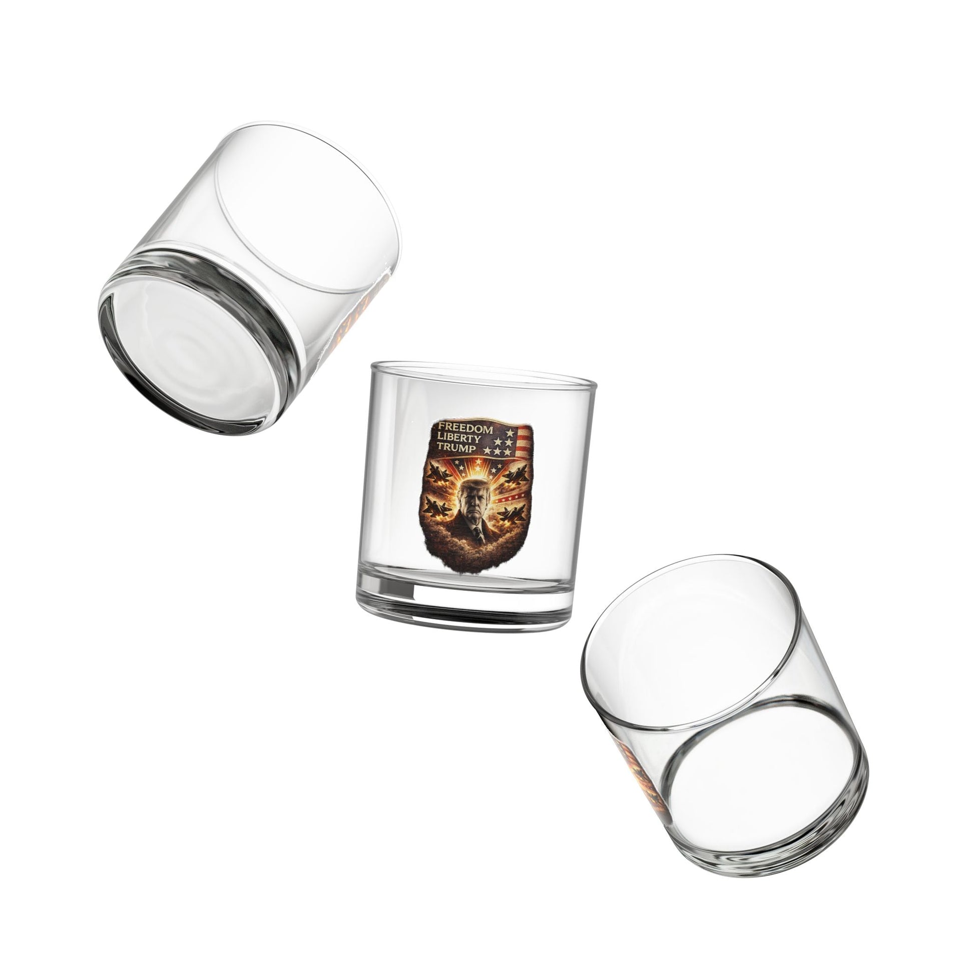 Freedom Liberty Trump Patriotic Glass - PatriotDepot.com