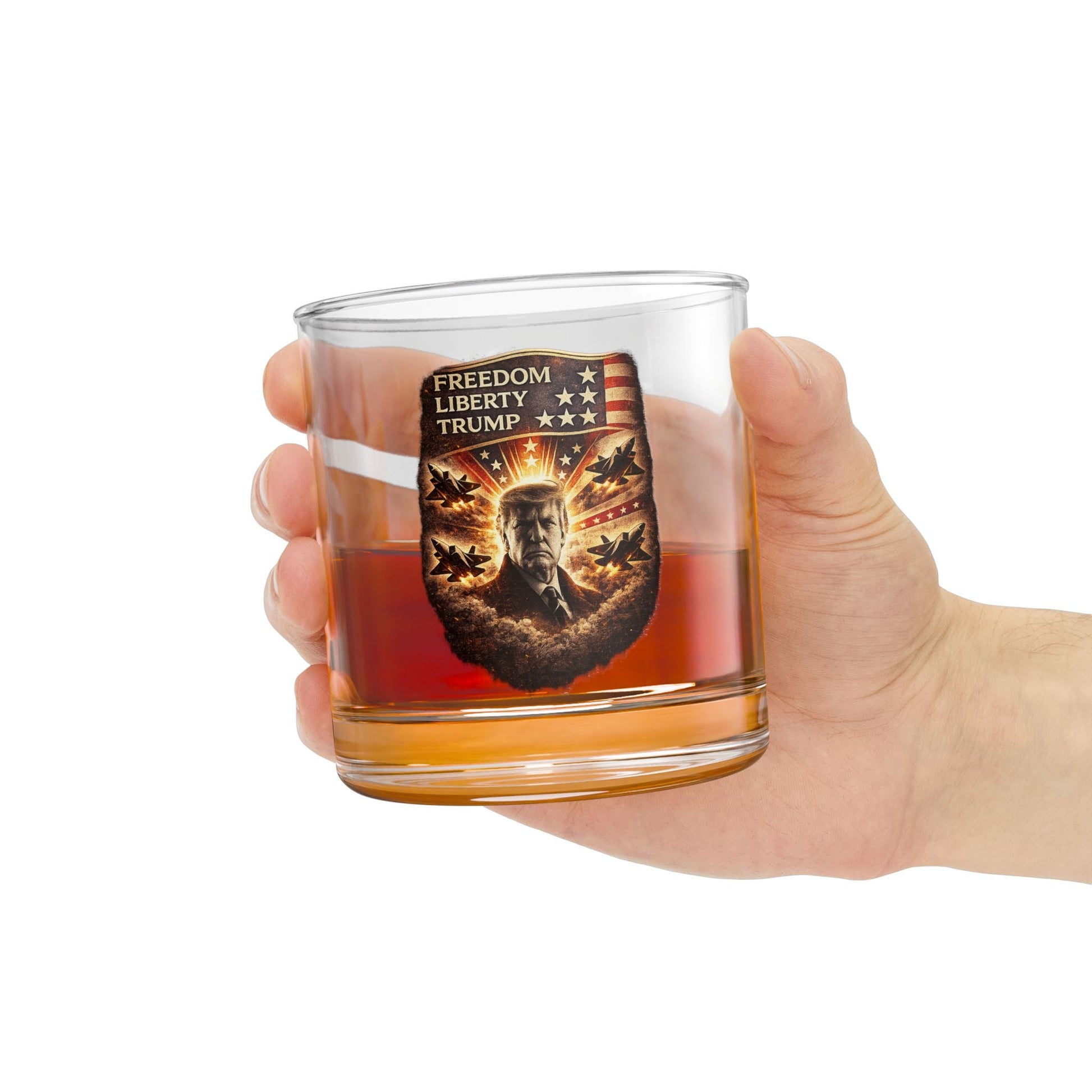 Freedom Liberty Trump Patriotic Glass - PatriotDepot.com