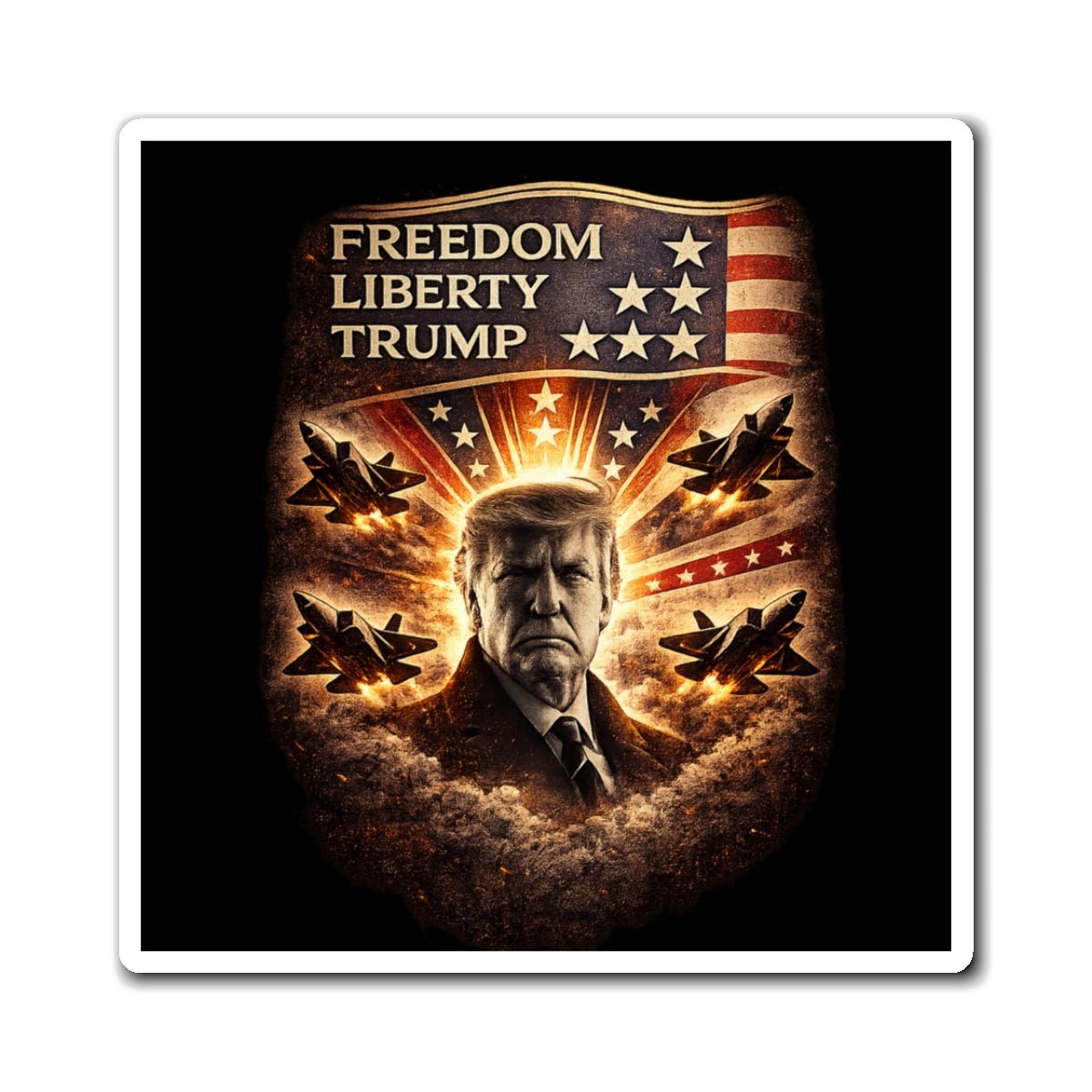 Freedom Liberty Trump Patriotic Magnet (3 Sizes) - PatriotDepot.com