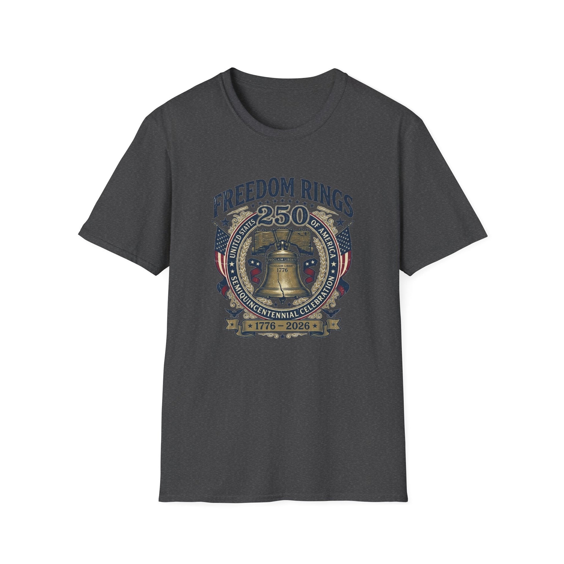 Freedom Rings Liberty Bell 250th Anniversary T-Shirt (1776–2026) - PatriotDepot.com