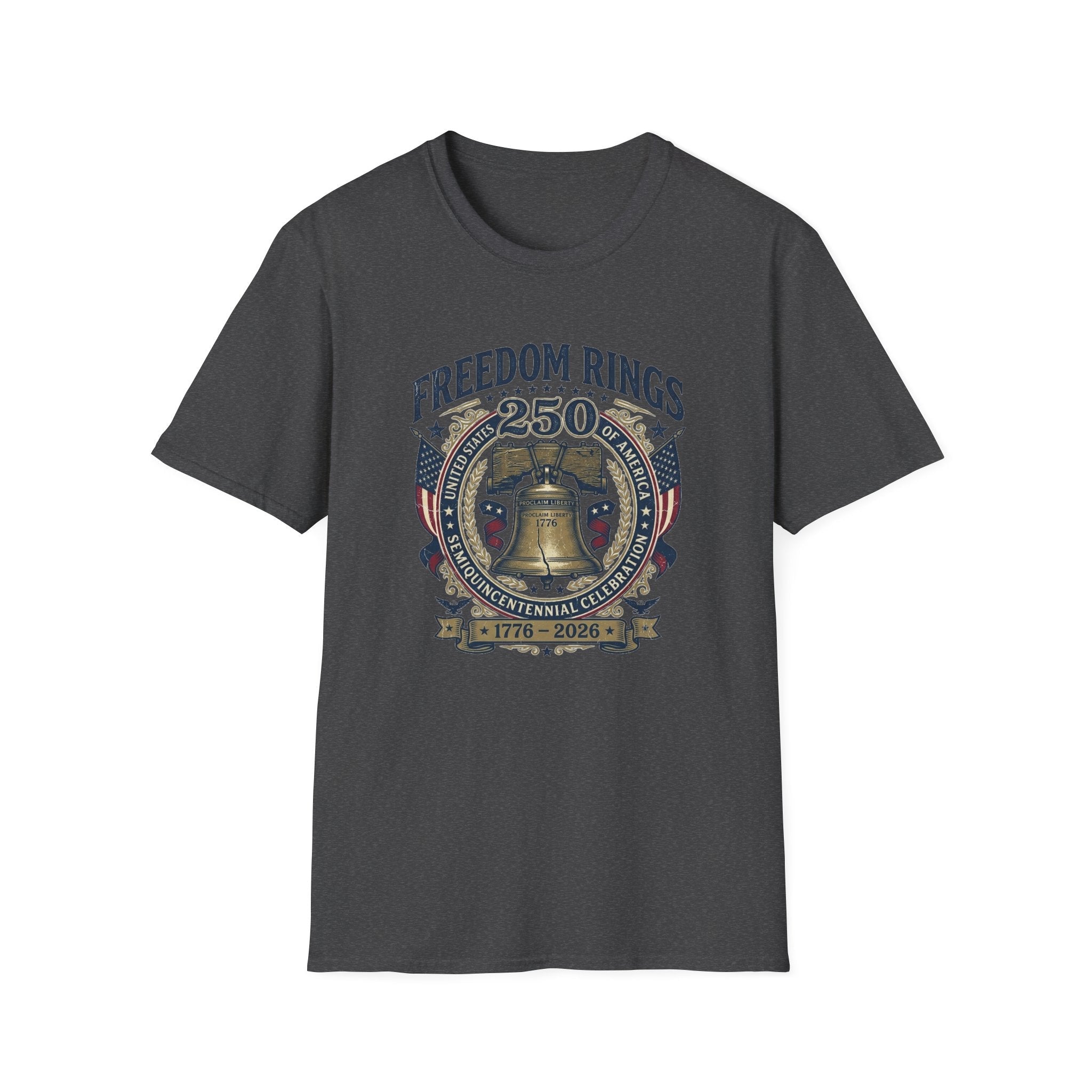 Freedom Rings Liberty Bell 250th Anniversary T-Shirt (1776–2026) - PatriotDepot.com