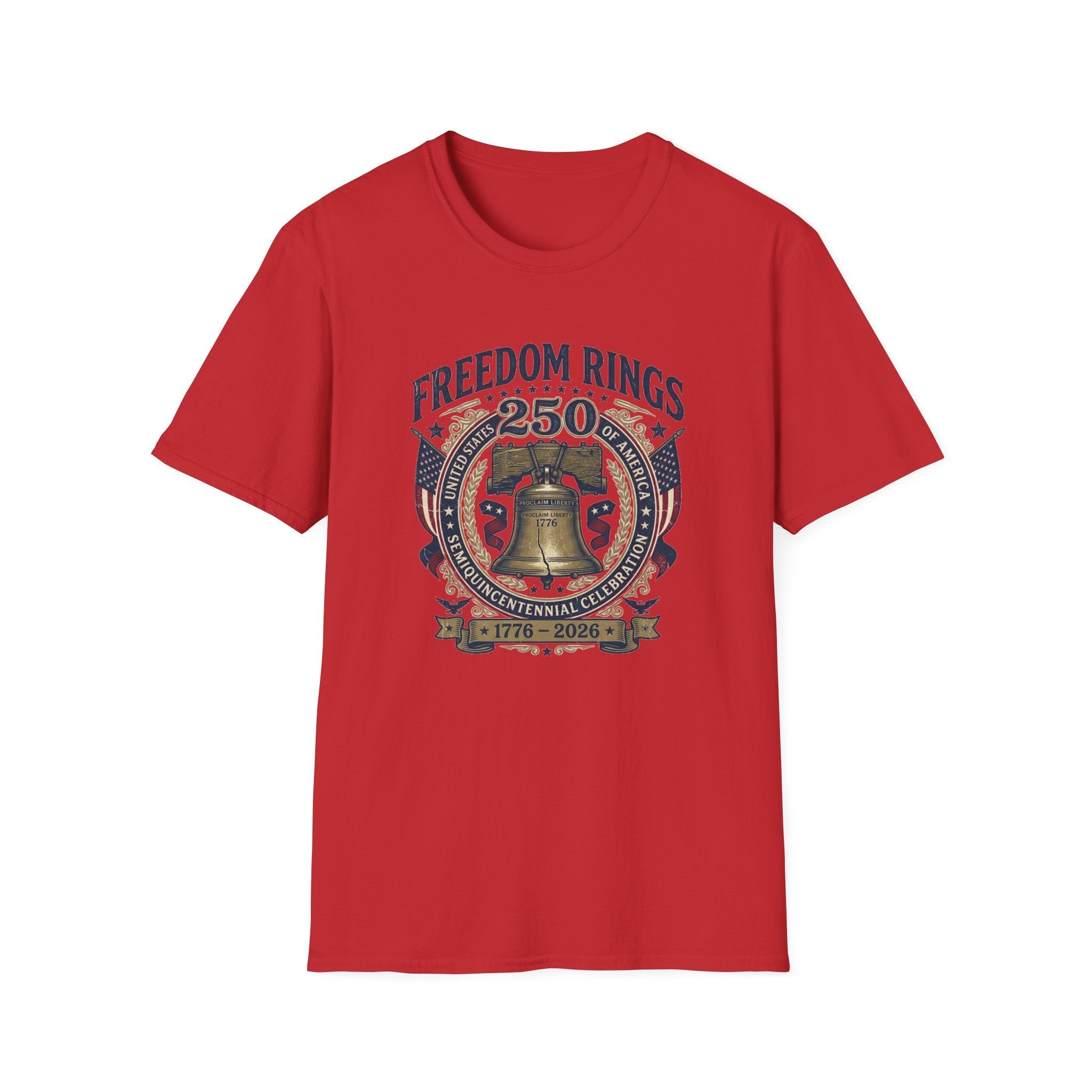 Freedom Rings Liberty Bell 250th Anniversary T-Shirt (1776–2026) - PatriotDepot.com