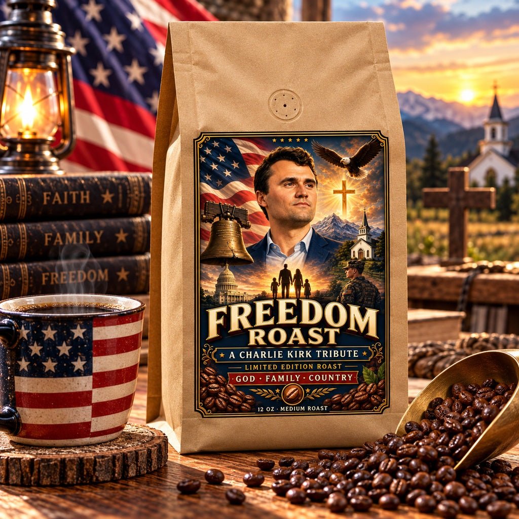 Freedom Roast | A Charlie Kirk Tribute | God Family Country Coffee - PatriotDepot.com