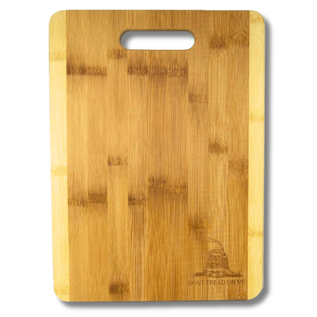 Gadsden "Don't Tread on Me" Bamboo Cutting Board (12"x9") - PatriotDepot.com