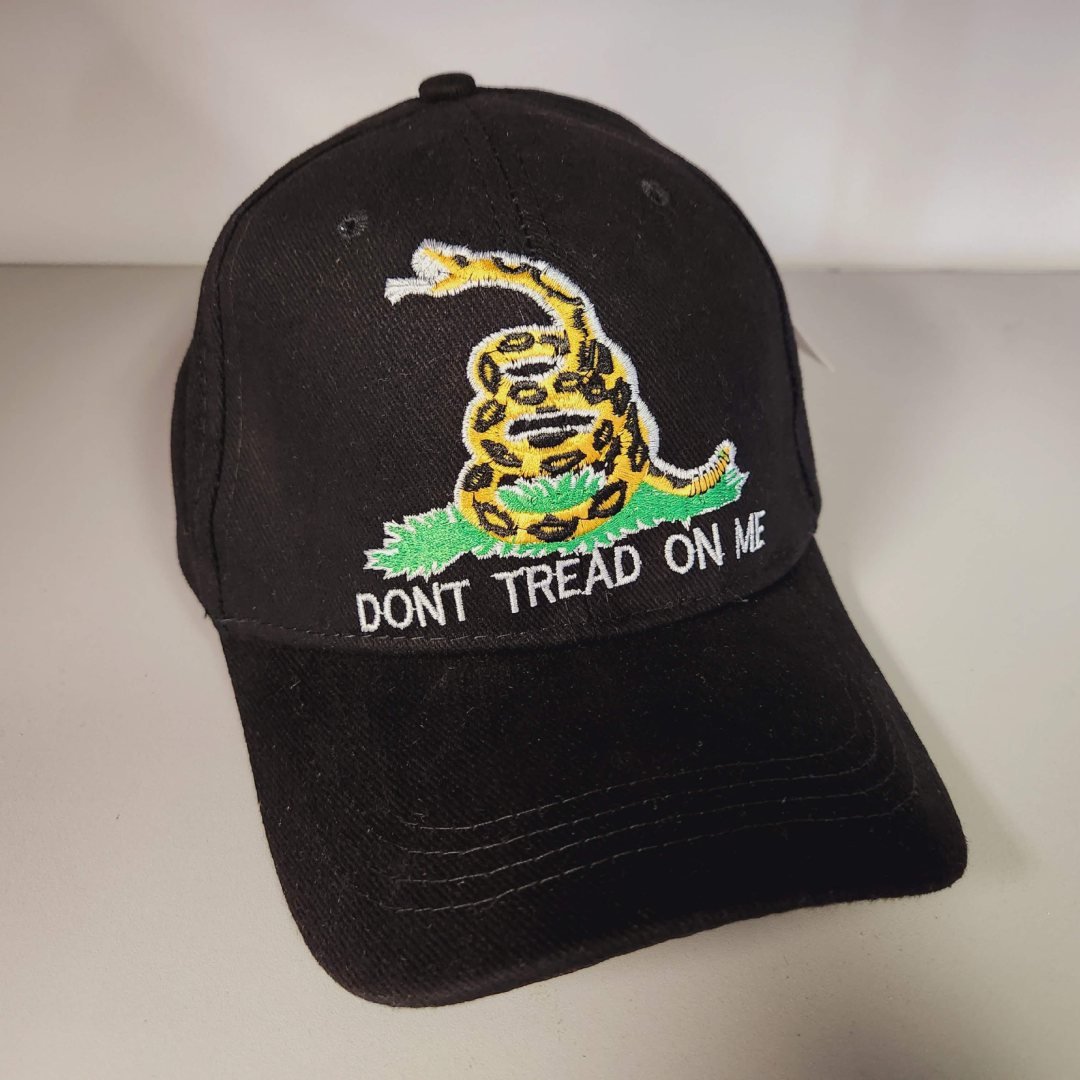 Gadsden Don't Tread on Me Embroidered Hat (Black) - PatriotDepot.com