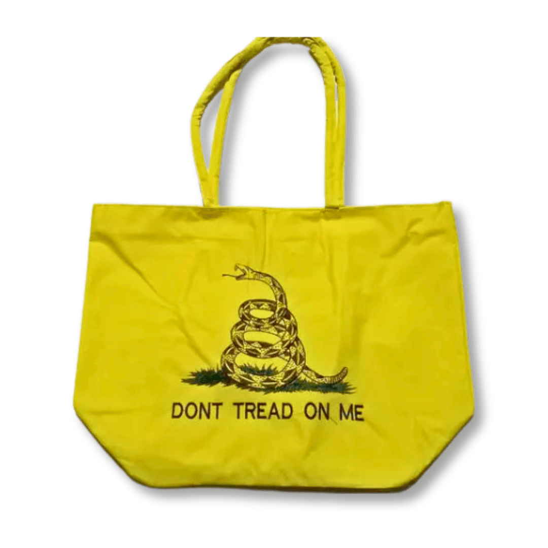 Gadsden Don't Tread on Me Embroidered Heavy Duty Tote Bag - PatriotDepot.com