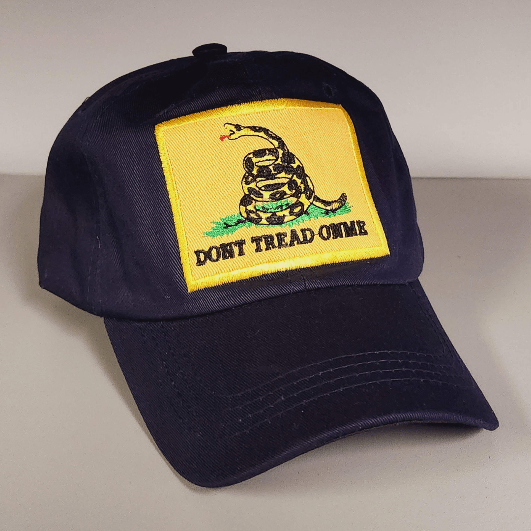 Gadsden Don't Tread on Me Embroidered Patch Hat (Navy) - PatriotDepot.com