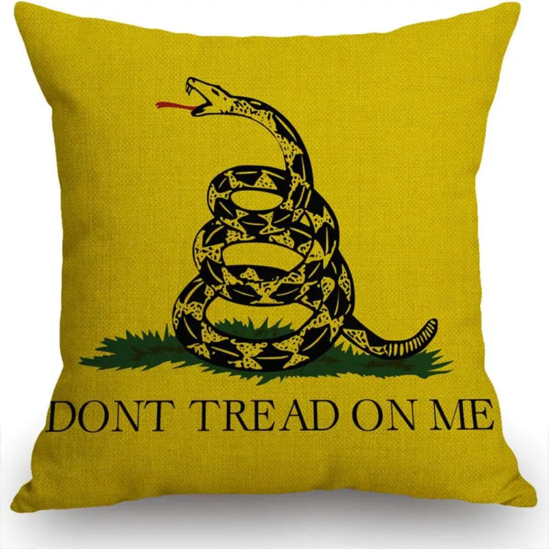 Gadsden "Don't Tread On Me" Pillow Cover (3 Sizes) - PatriotDepot.com