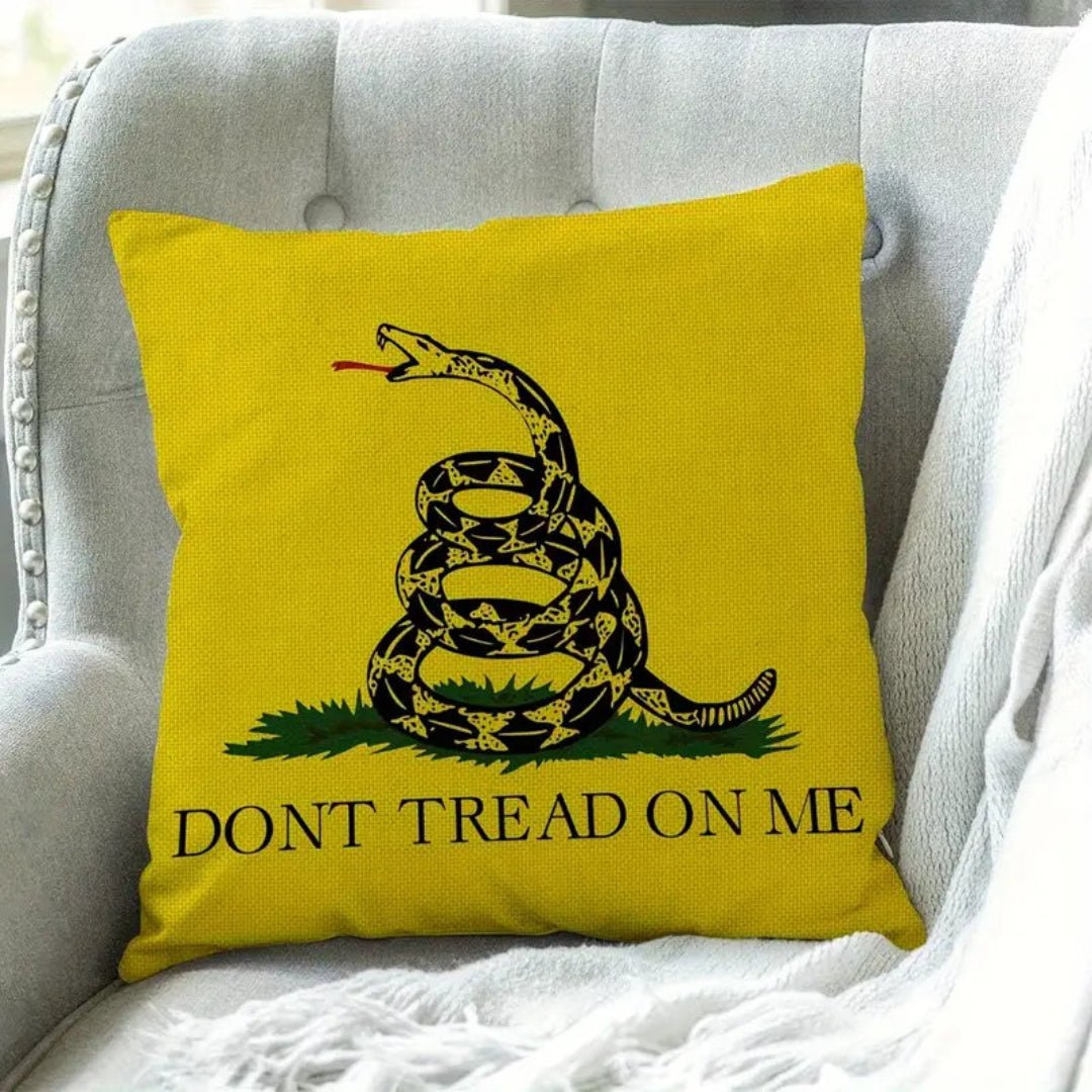 Gadsden "Don't Tread On Me" Pillow Cover (3 Sizes) - PatriotDepot.com