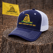 Gadsden Don't Tread On Me (Soft Mesh) Truck Style Hat (Navy) - PatriotDepot.com