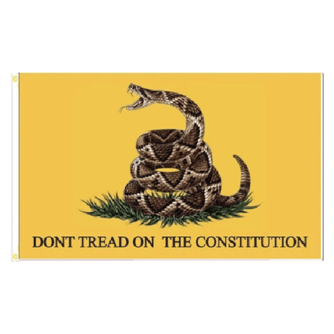 Gadsden Don't Tread on the Constitution 3'x5' Flag - PatriotDepot.com