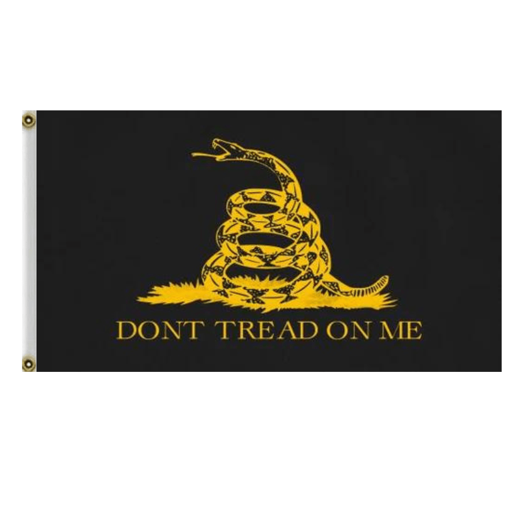 Gadsden Gold "Don't Tread on Me" 3'x5' Flag - PatriotDepot.com